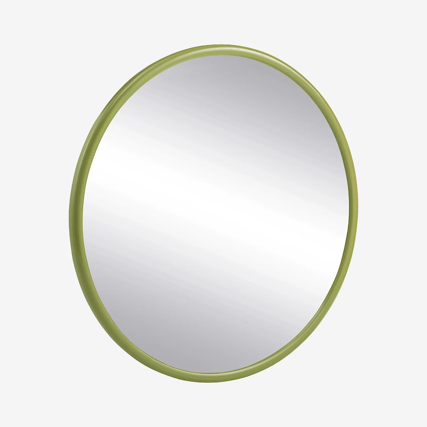 Miroir rond en bois laqué - 100 cm - Vert olive - 3