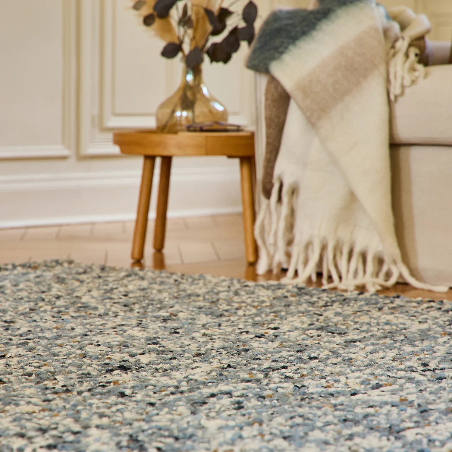 Tapis tissé en laine - 160 x 230 cm  - Bleu - 5