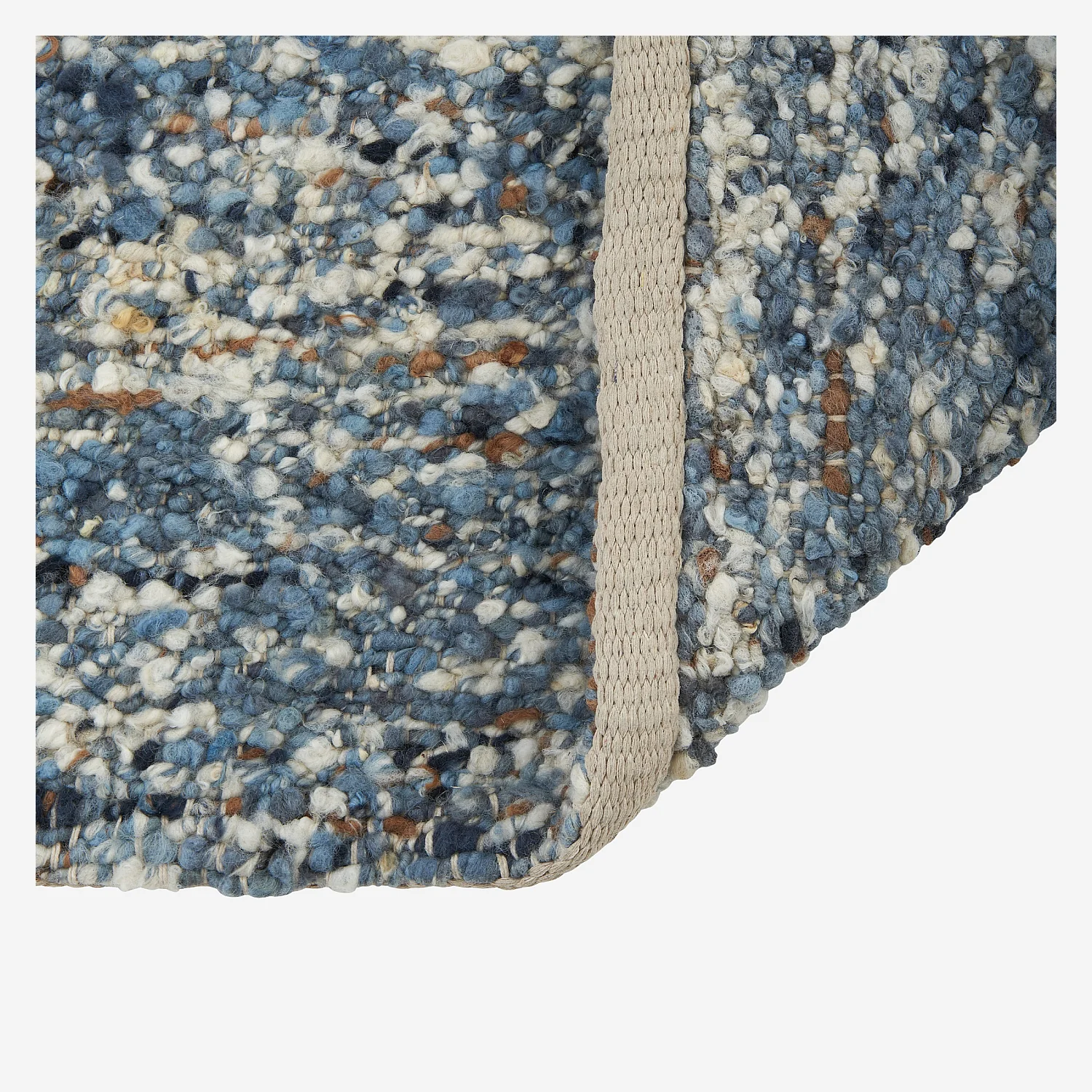 Tapis tissé en laine - 160 x 230 cm  - Bleu - 7