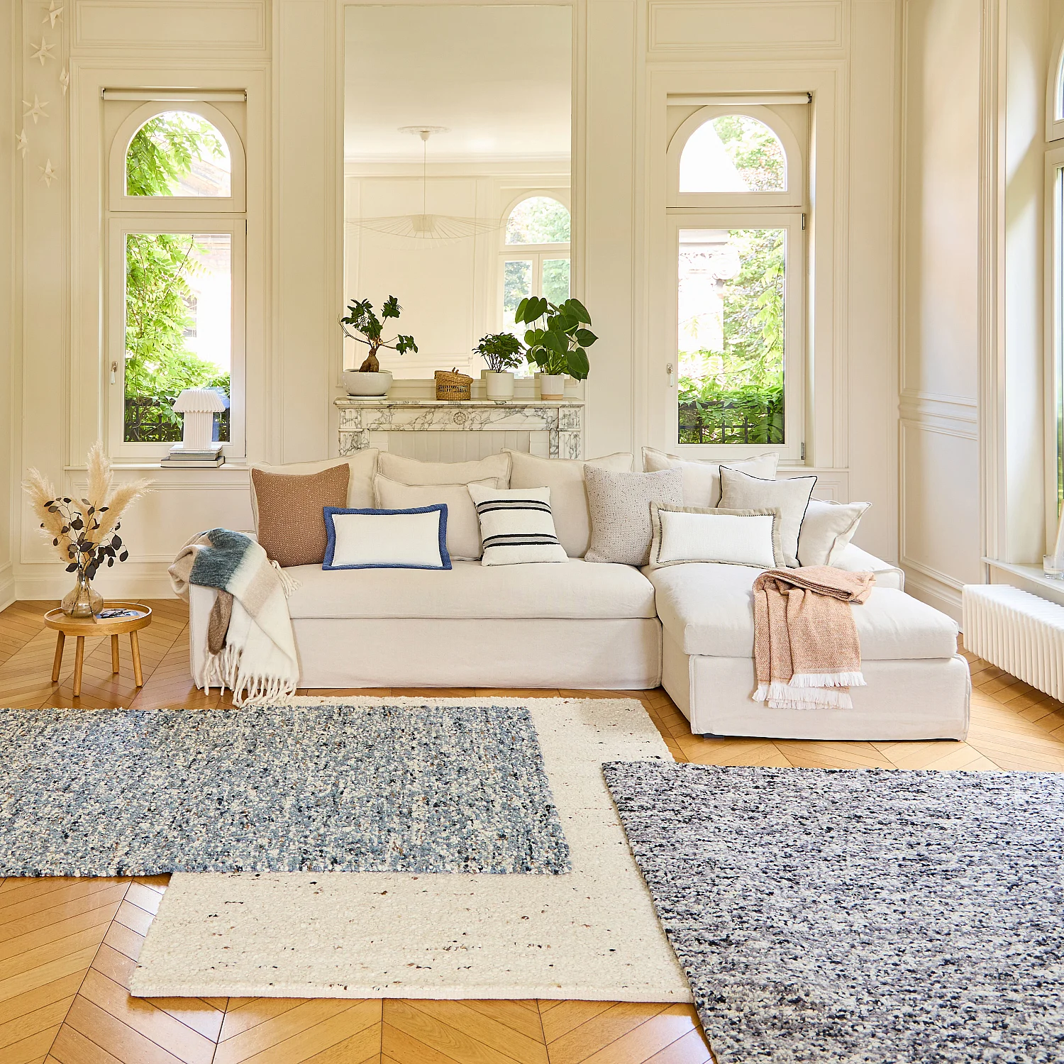 Tapis tissé en laine - 160 x 230 cm  - Gris - 6