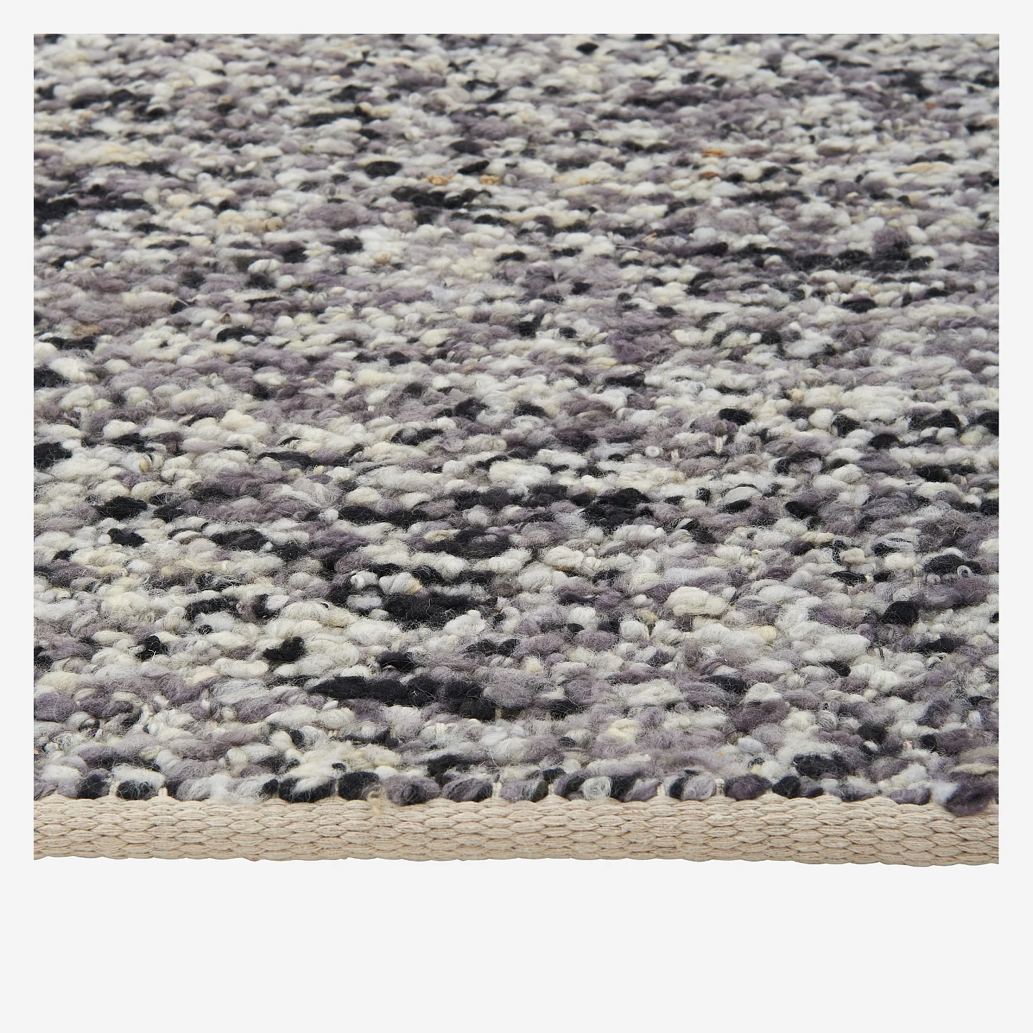 Tapis tissé en laine - 160 x 230 cm  - Gris - 8