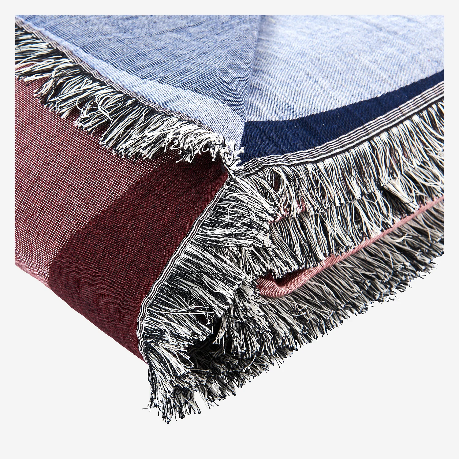 Plaid en coton - 130 x 170 cm - Bordeaux - Design by Floriane Jacques - 3