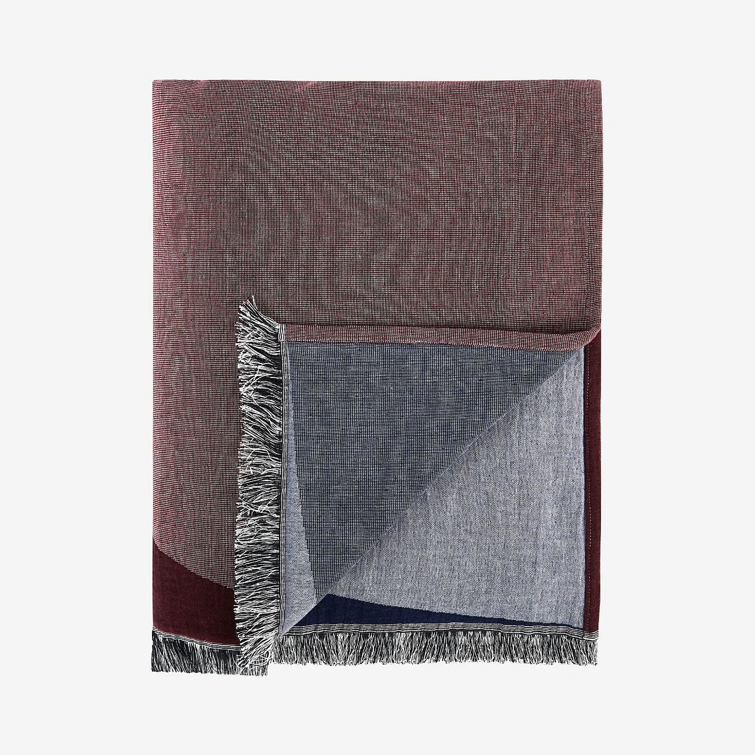 Plaid en coton - 130 x 170 cm - Bordeaux - Design by Floriane Jacques - 2