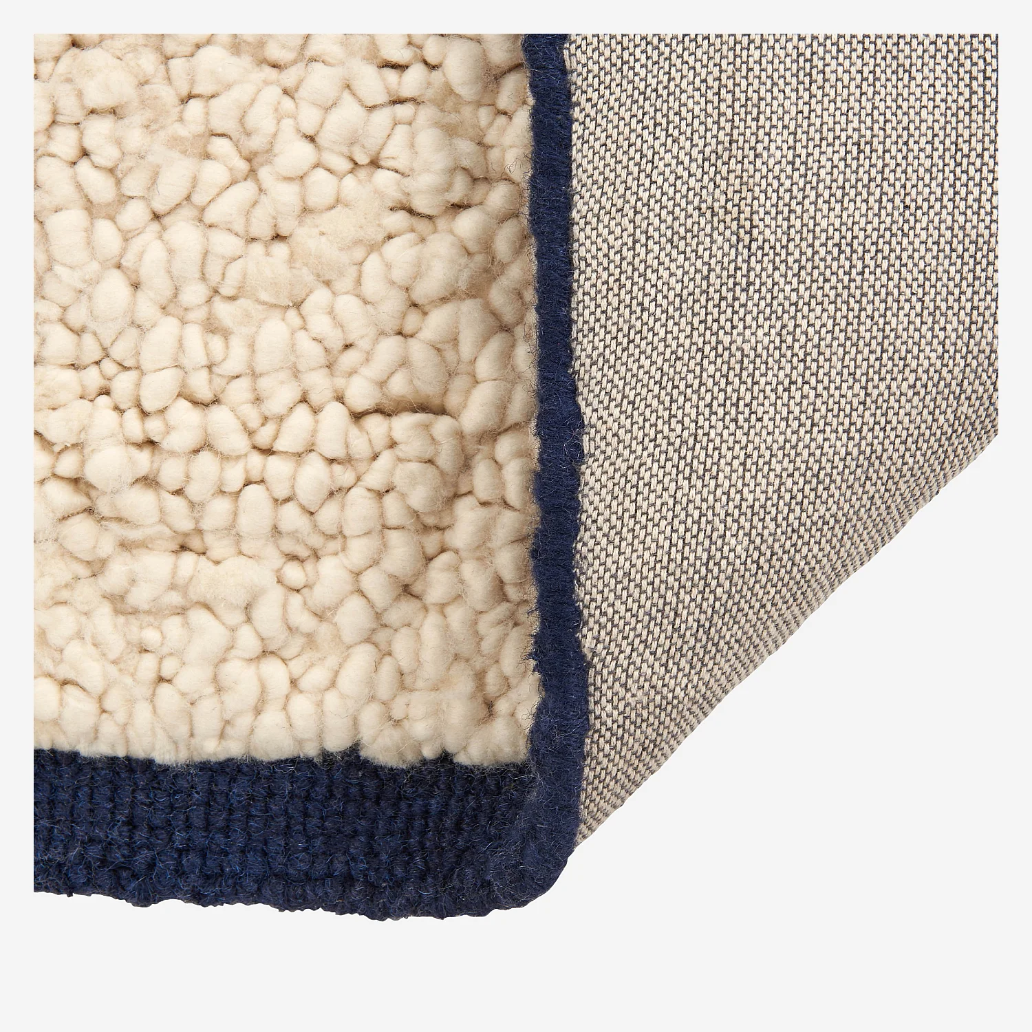 Tapis tufté en laine et bouclette - 160 x 230 cm  - Ecru et Corail clair - Design by Floriane Jacques - 10