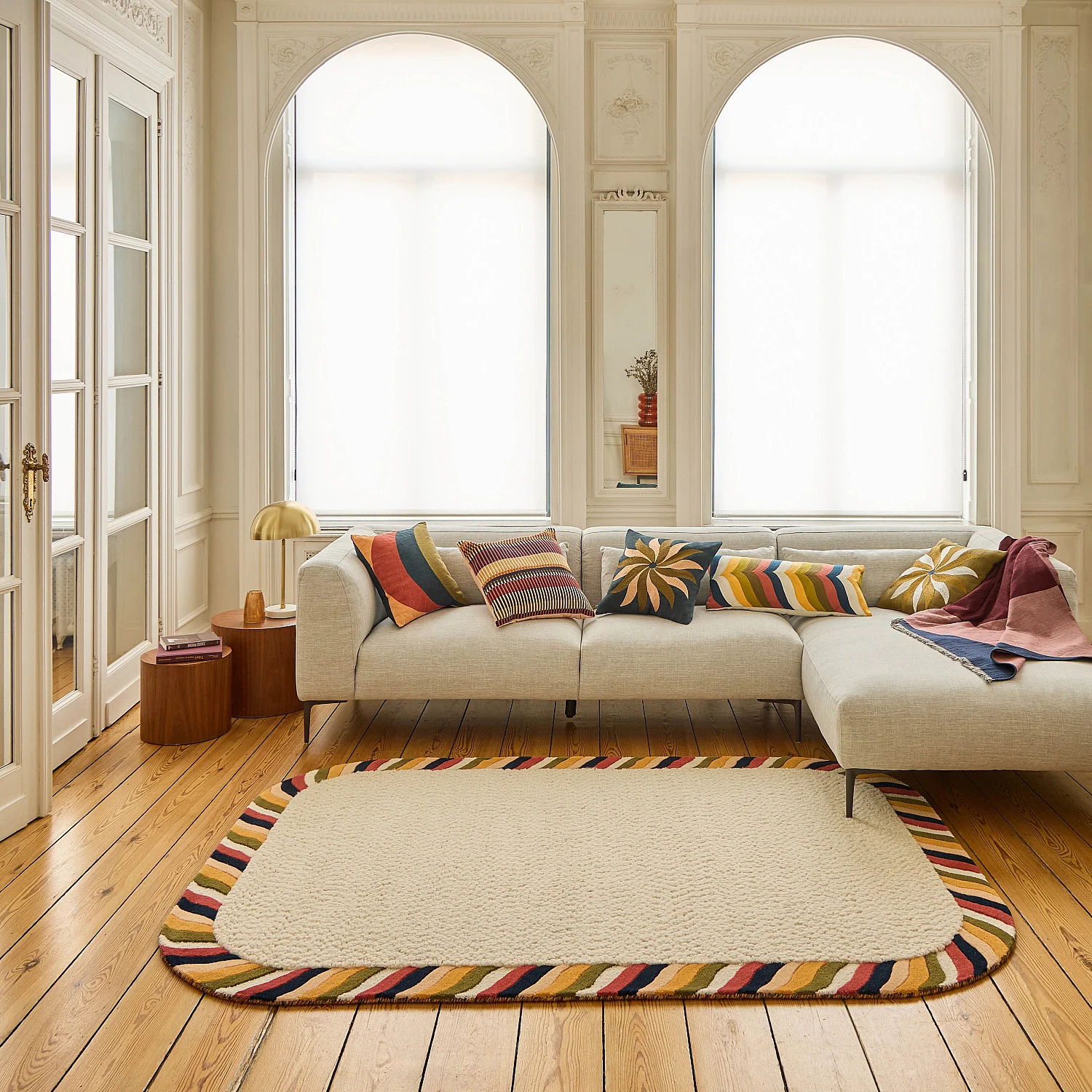 Tapis tufté en laine - 160 x 230 cm  - Ecru - Design by Floriane Jacques - 1