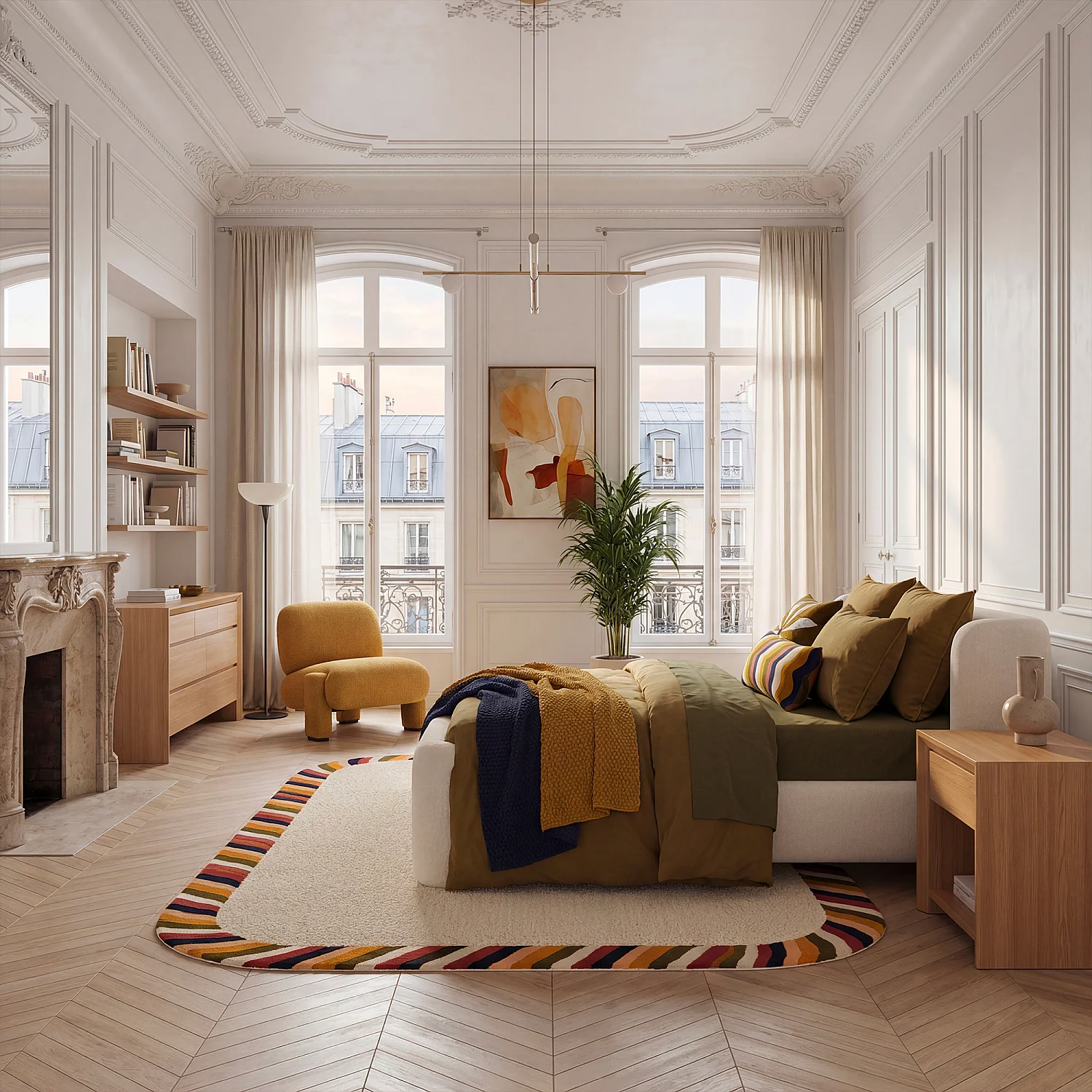 Tappeto tuftato in lana - 160 x 230 cm - Ecru - Design by Floriane Jacques - 9