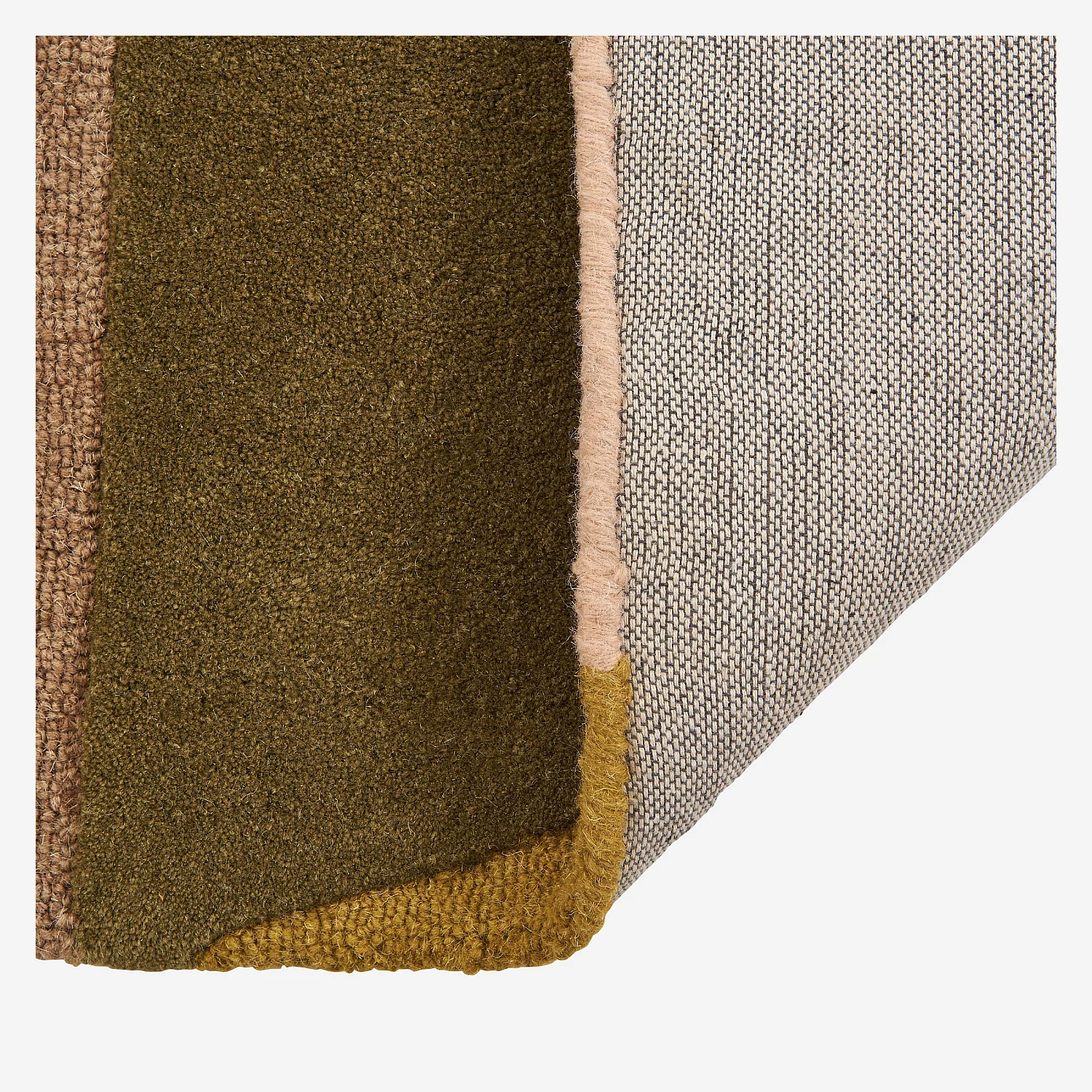 Tapis tufté et bouclette en laine - 160 x 230 cm  - Rosé - Design by Floriane Jacques - 8