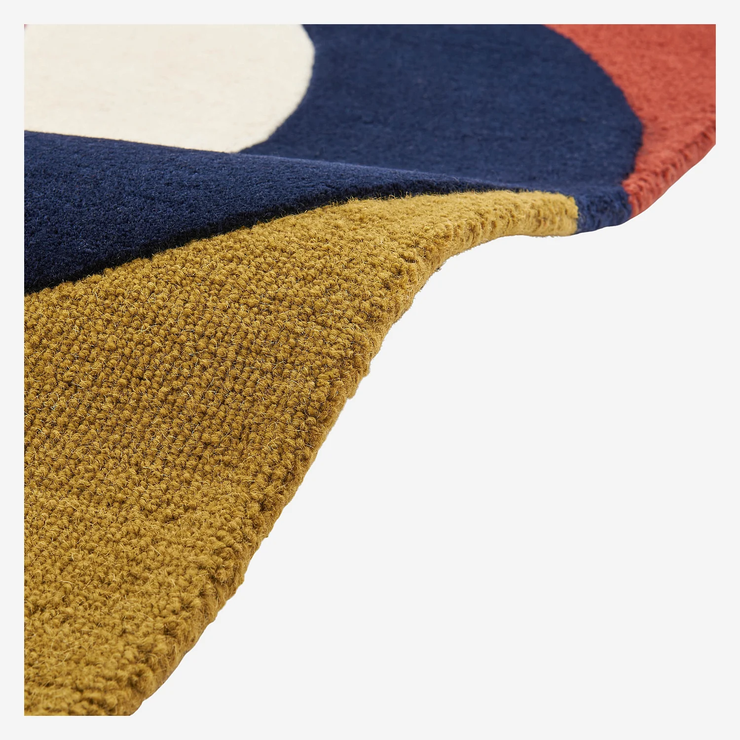 Tapis tufté et bouclette en laine - 160 x 230 cm  - Rosé - Design by Floriane Jacques - 7