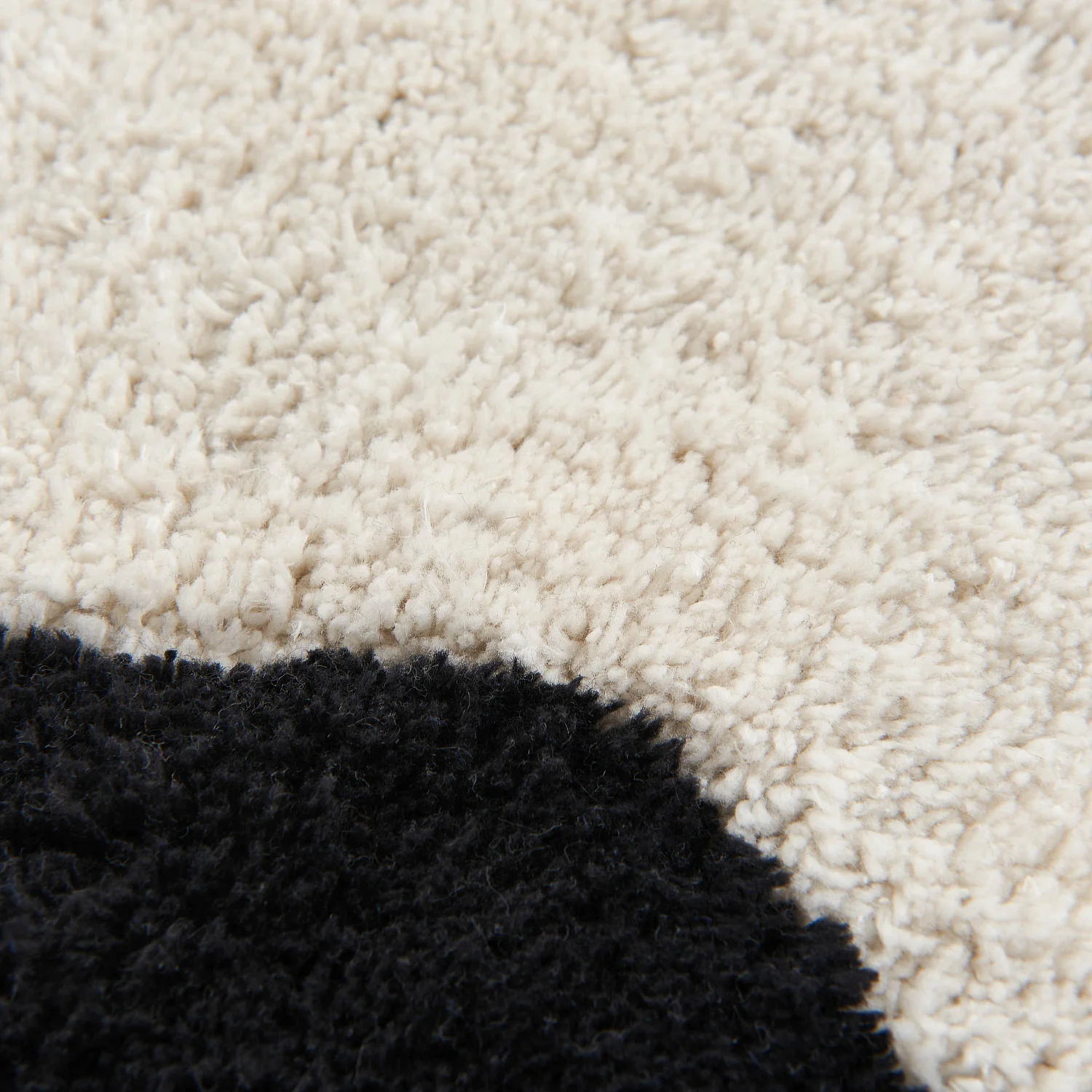 Tapis de bain festonné en coton naturel - 1200 g/m² -  50 x 80 cm - Noir - 4