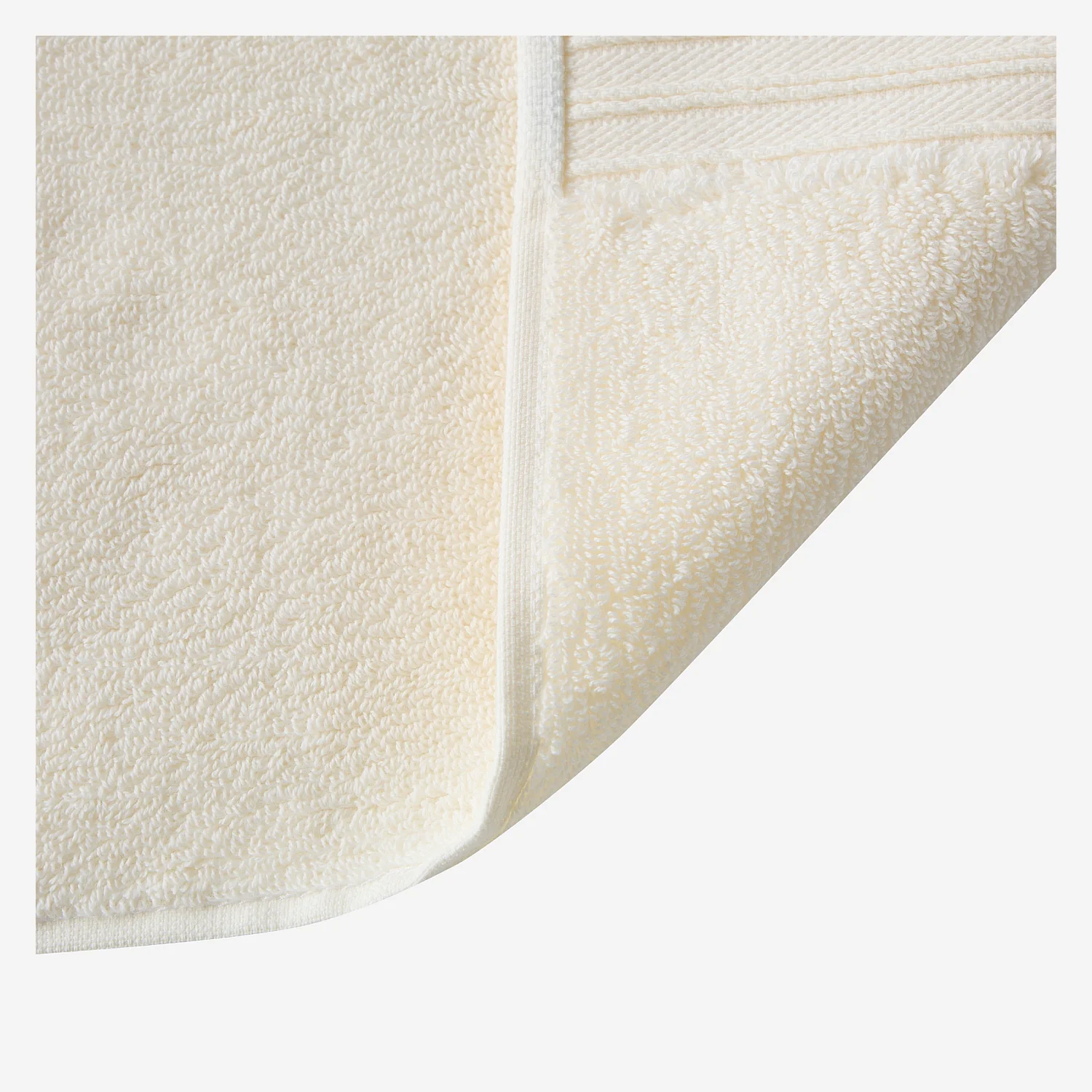 Serviette de bain en coton naturel - 650 g/m² - 70 x 140 cm - Blanc - 7