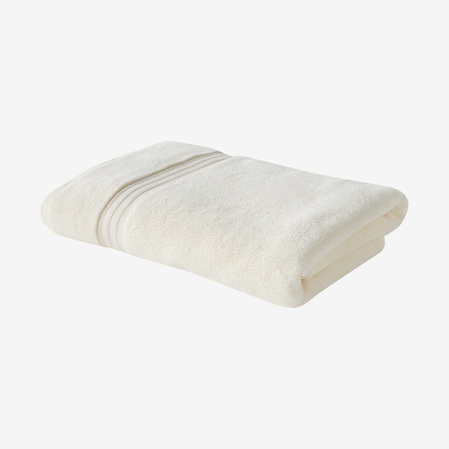 Serviette de bain en coton naturel - 650 g/m² - 70 x 140 cm - Blanc - 2