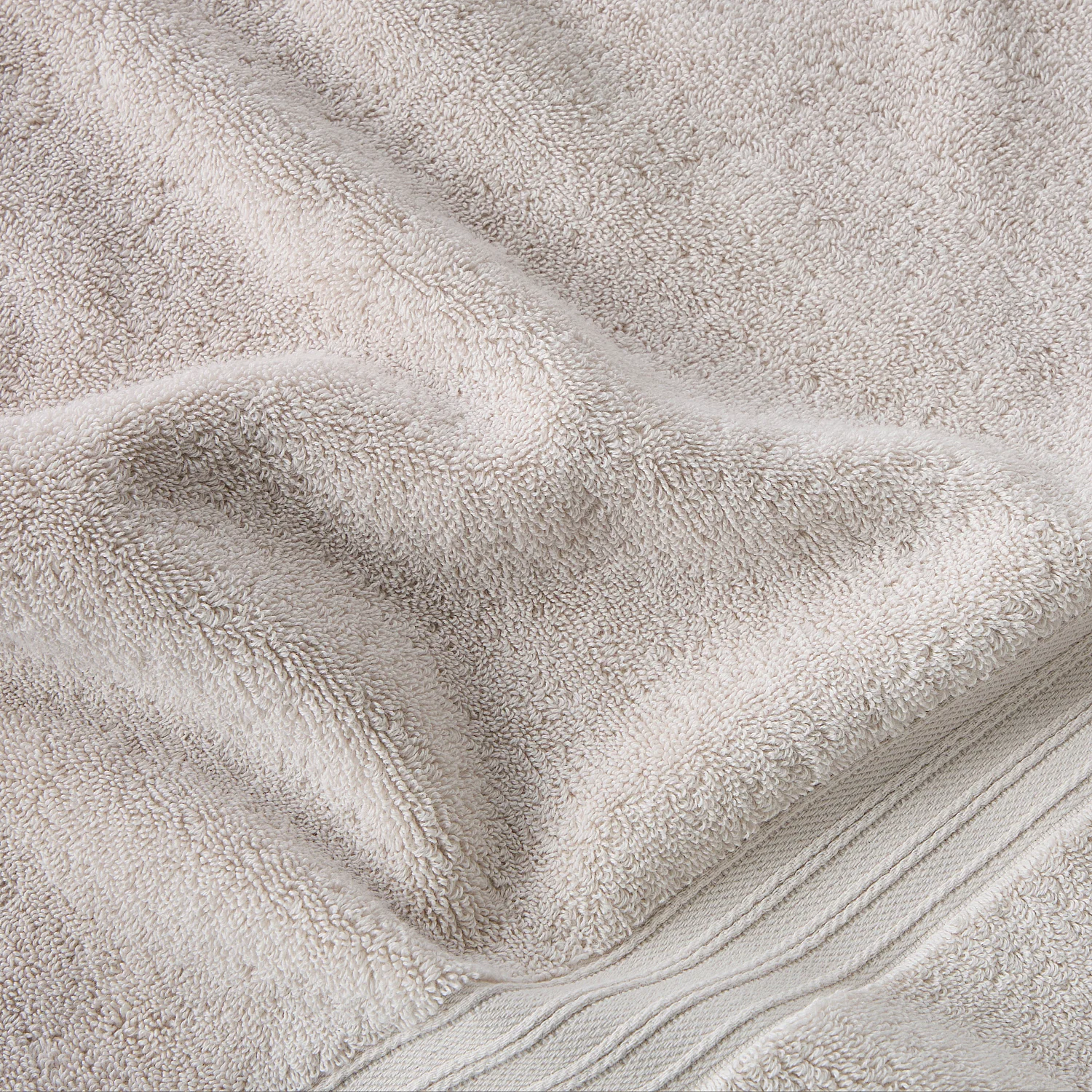 Serviette de bain en coton naturel - 650 g/m² - 70 x 140 cm - Naturel - 4