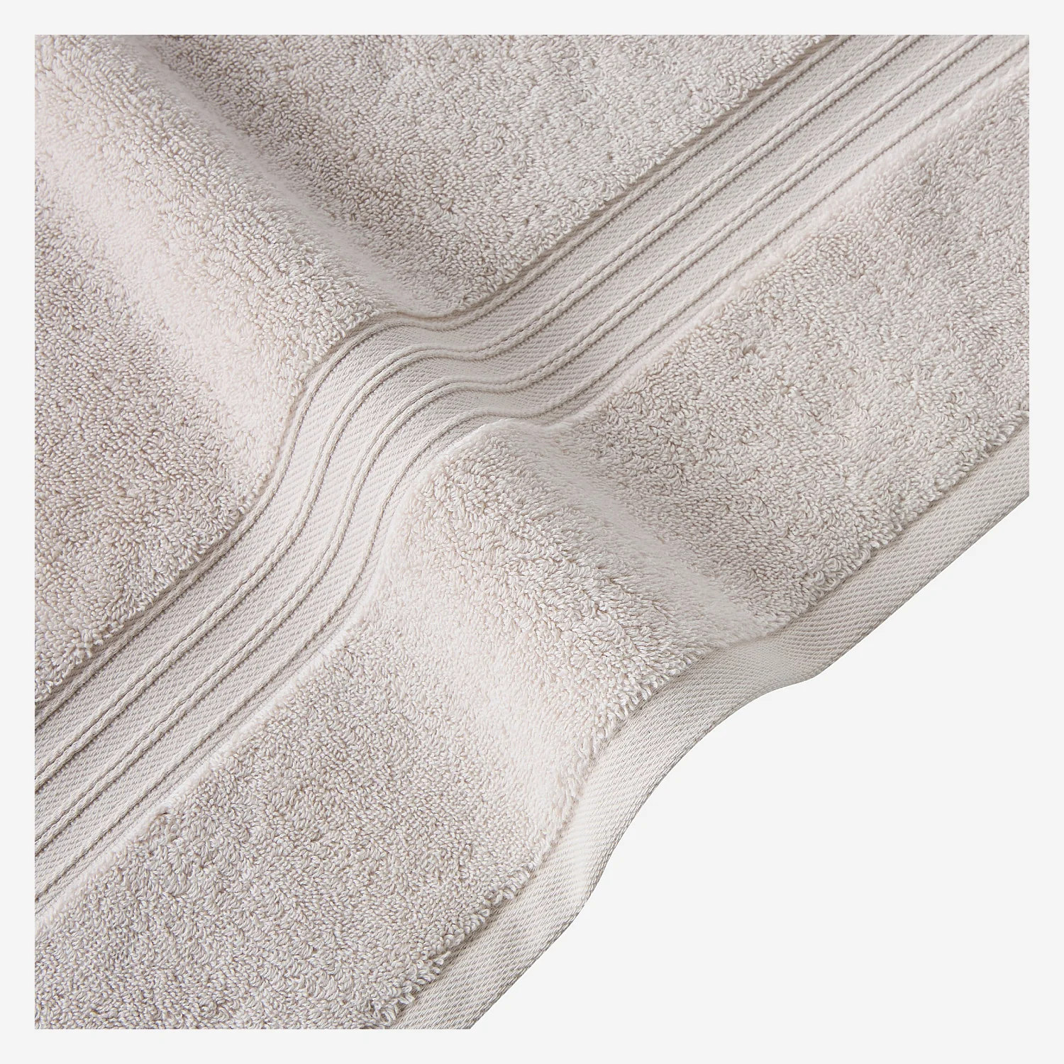 Serviette de bain en coton naturel - 650 g/m² - 70 x 140 cm - Naturel - 5