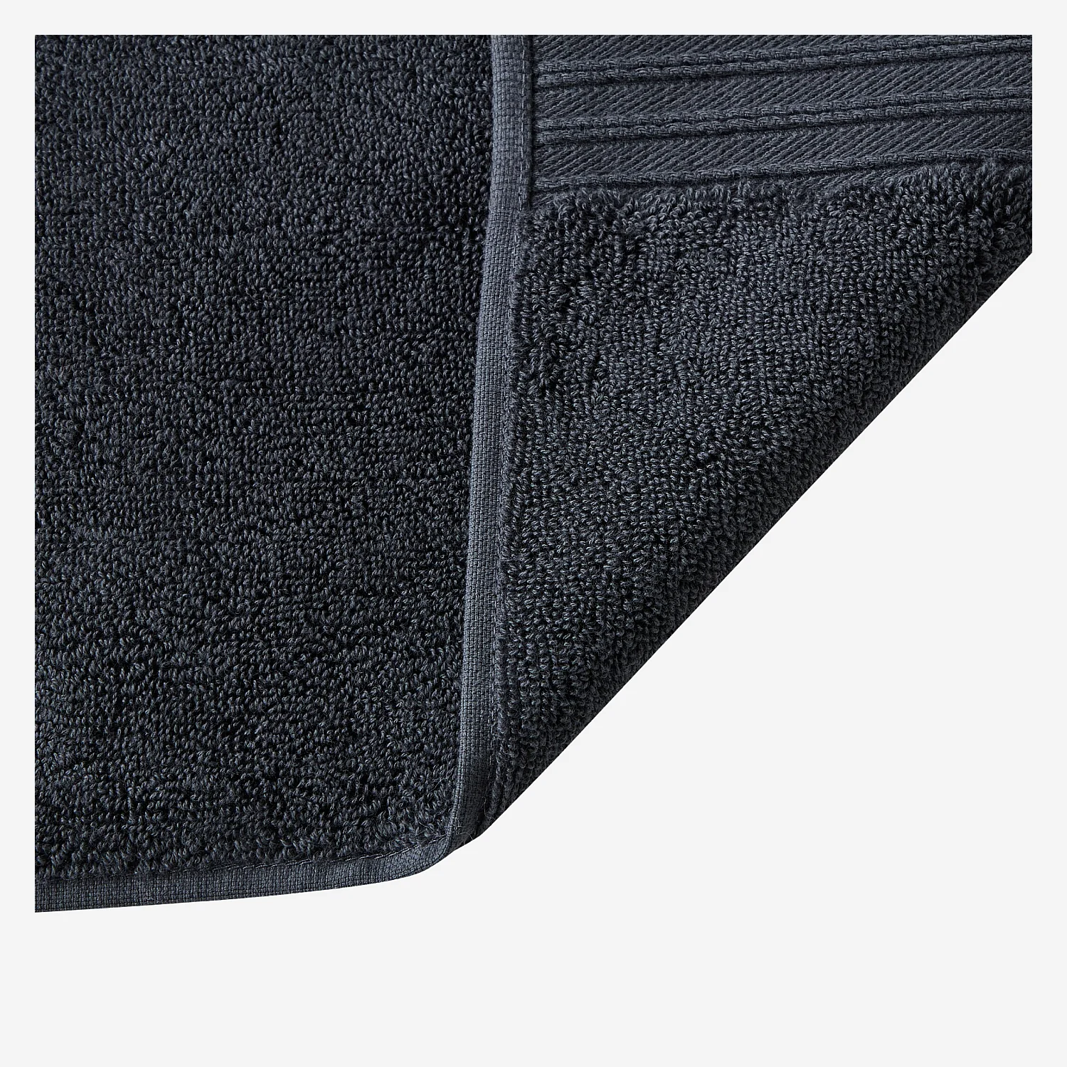 Serviette de bain en coton naturel - 650 g/m² - 50 x 100 cm - Noir - 7