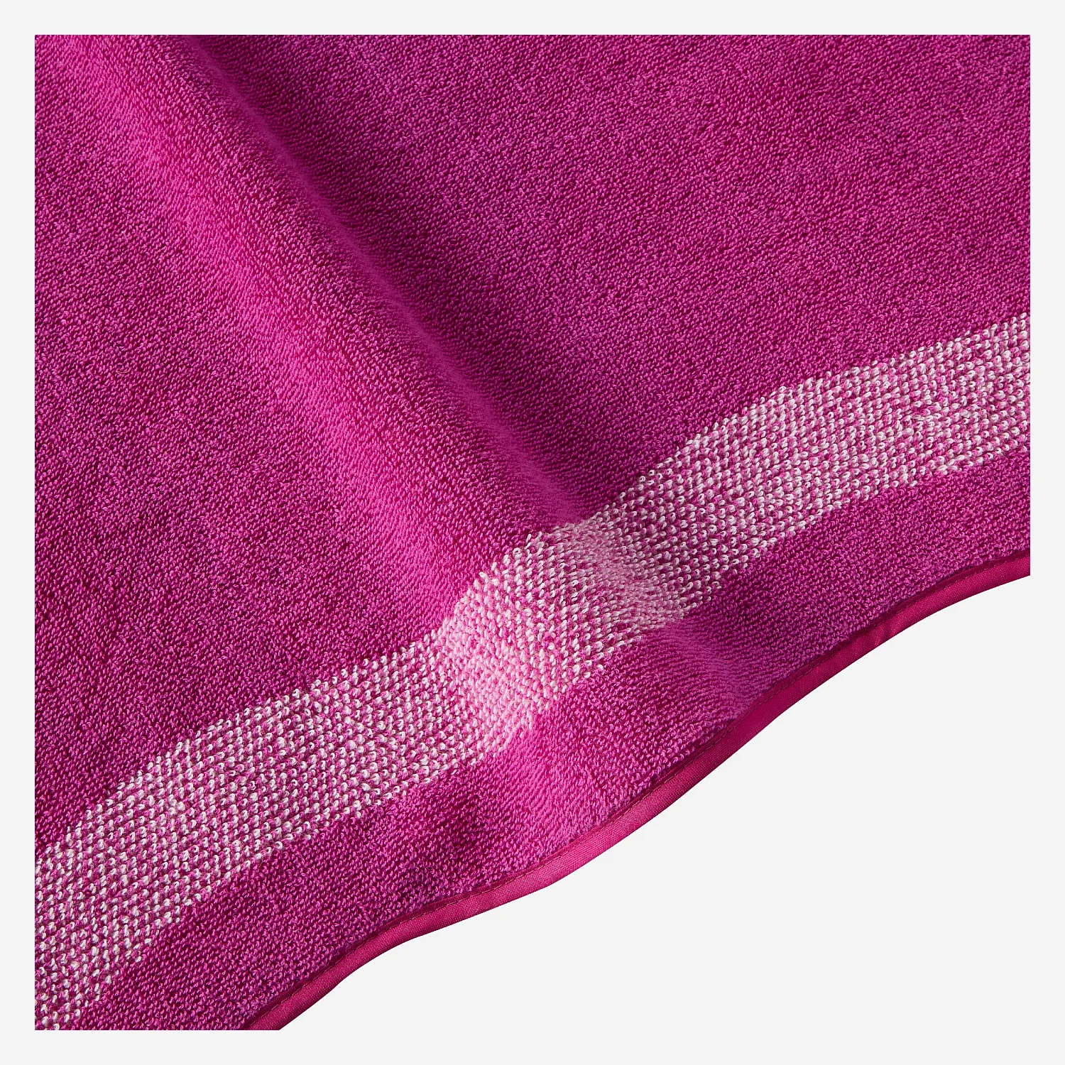 Drap de plage en coton - 90 x 180 cm - Fuchsia - Design by Floriane Jacques - 7