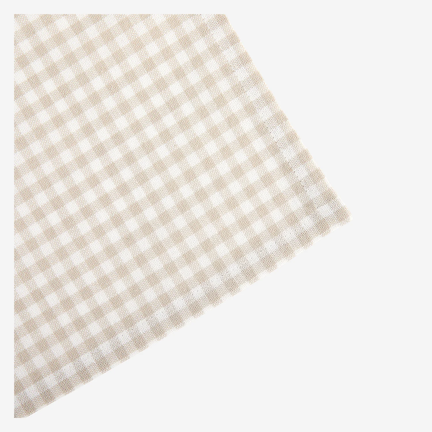 Lot de 2 serviettes de table en coton vichy - 45 x 45 cm - Beige - 4