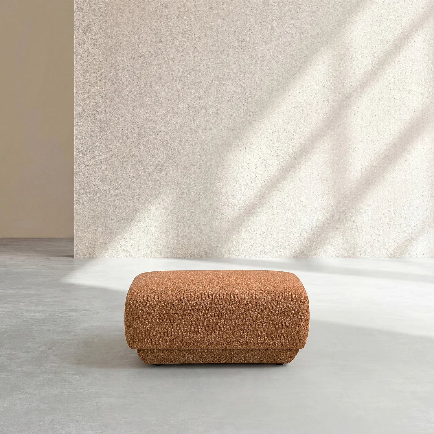 Repose-pieds en tissu texturé - Terracotta - Design by Federica Francini - 1