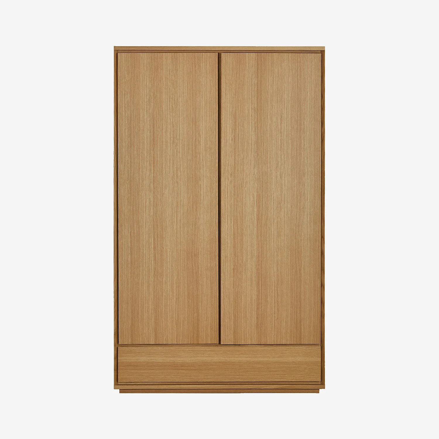 Armoire 2 portes et 1 tiroir en chêne - Naturel - 1