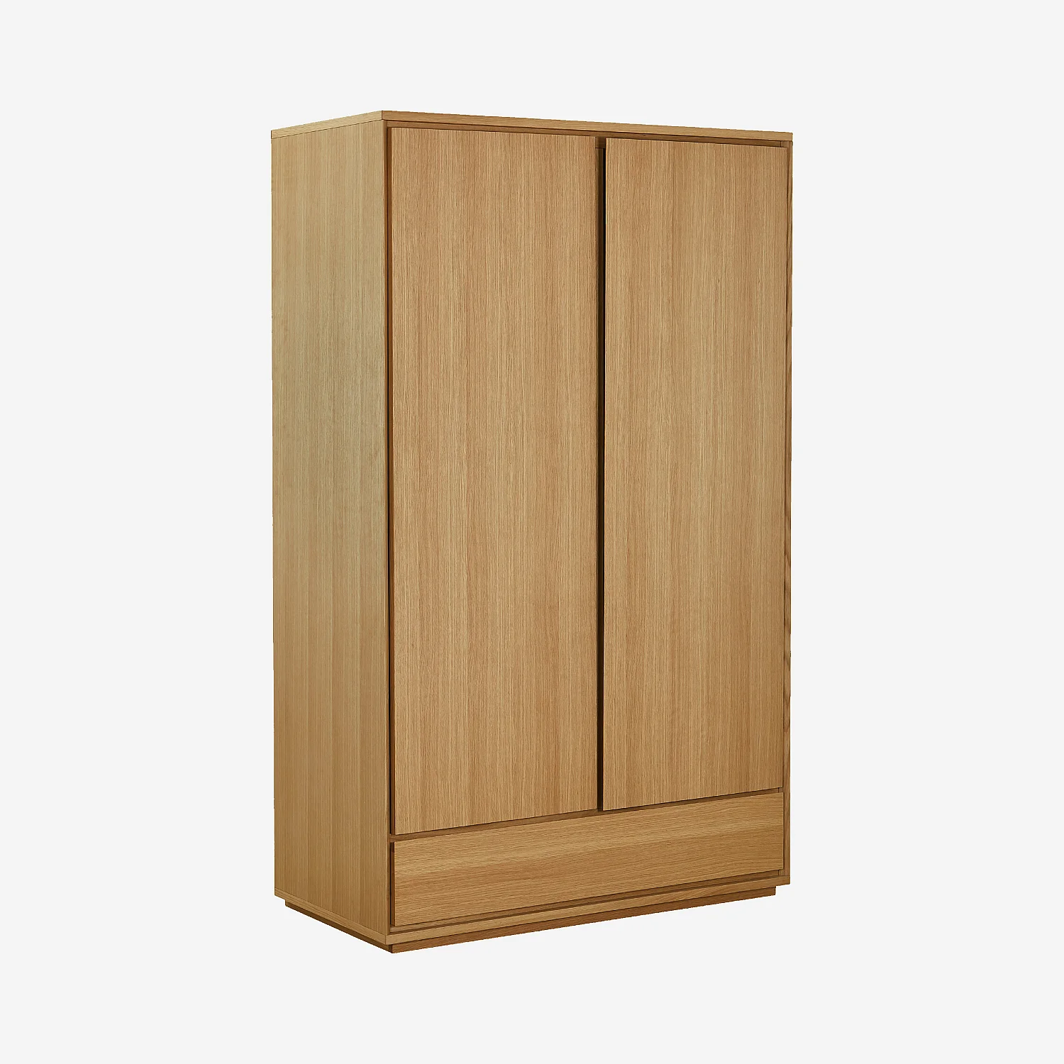 Armoire 2 portes et 1 tiroir en chêne - Naturel - 3
