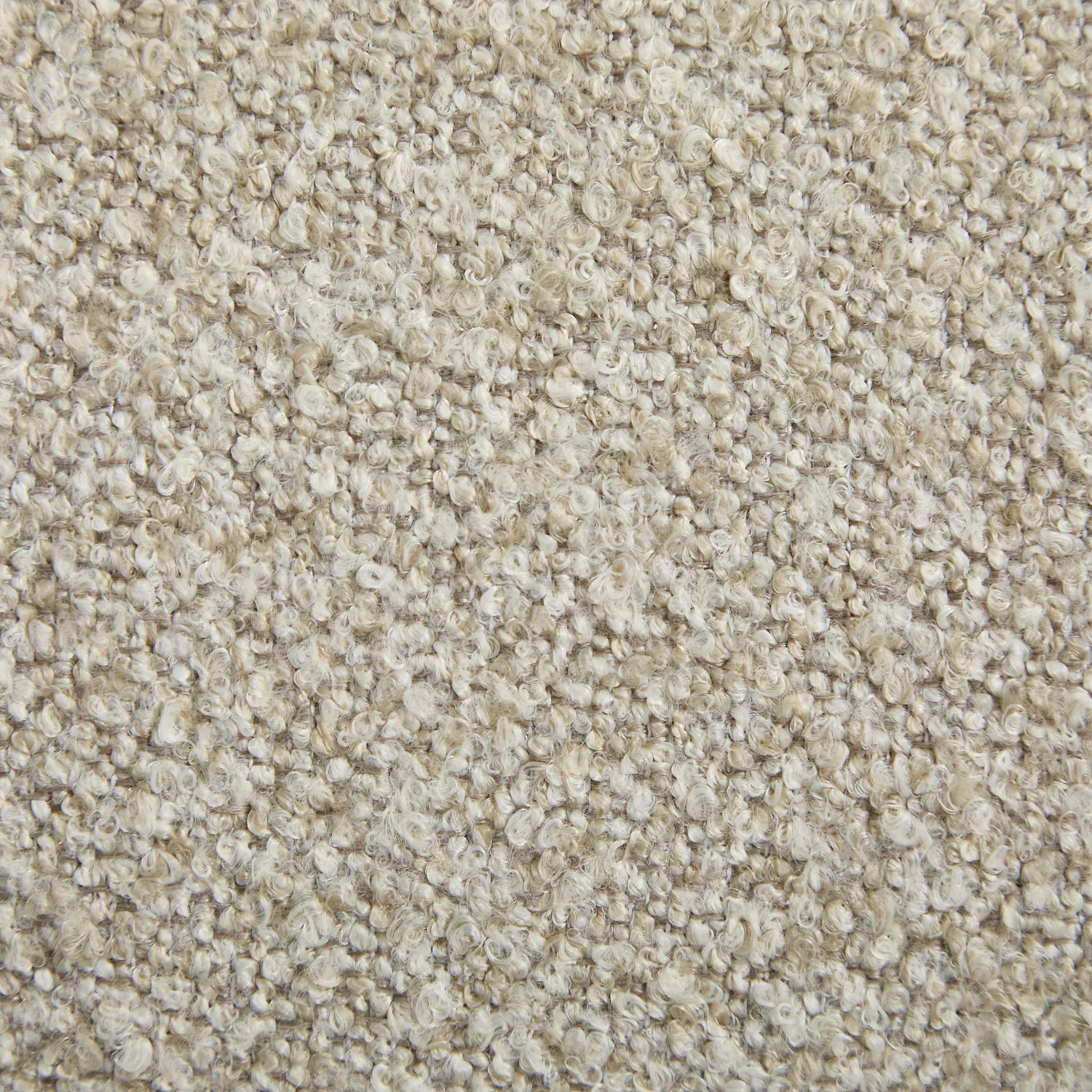 Canapé 3 places en tissu bouclette courte - Beige - 3