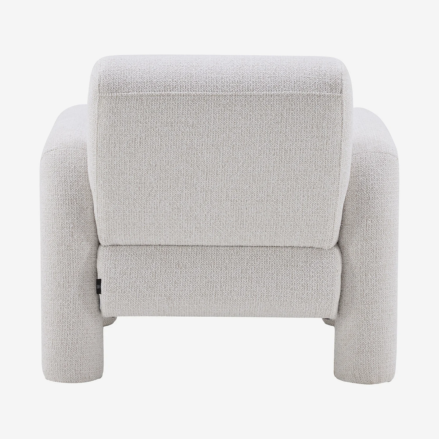 Fauteuil design en tissu texturé - Crème - 7