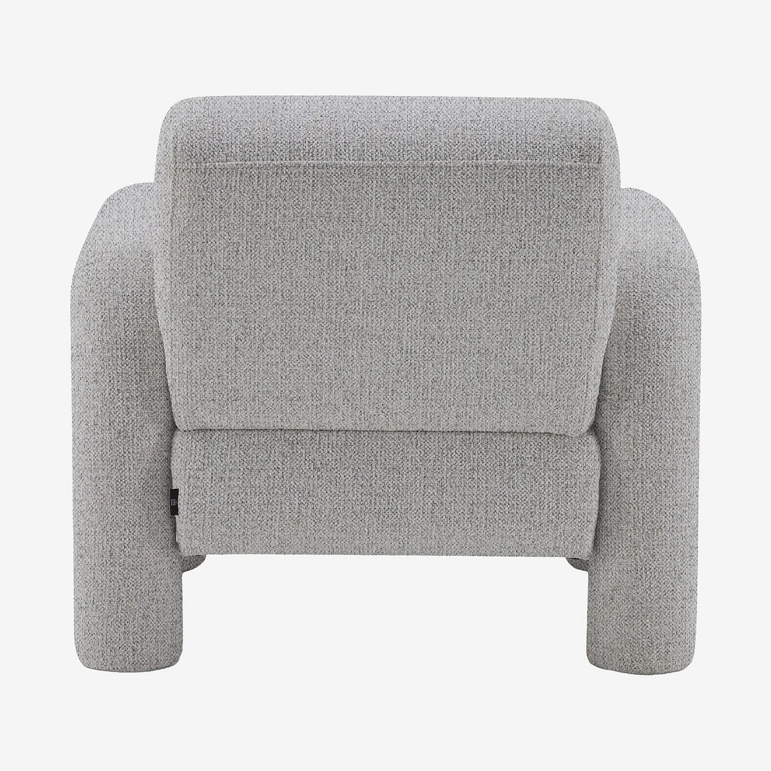Fauteuil design en tissu texturé - Gris chiné - 7