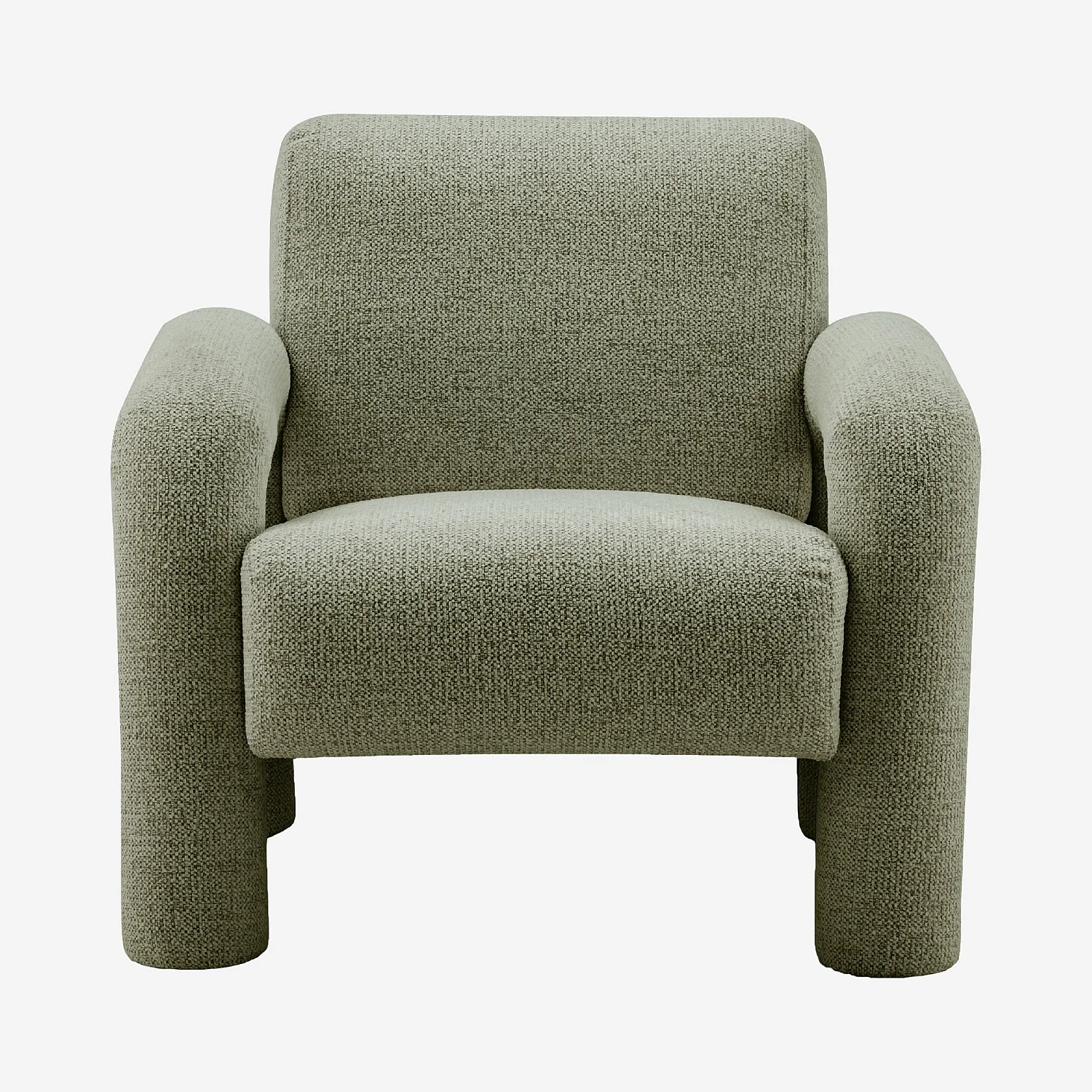 Fauteuil design en tissu texturé - Vert sapin - 3