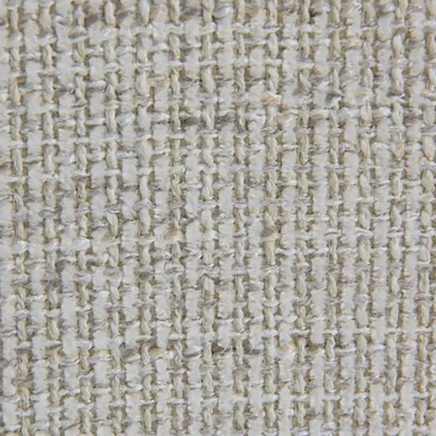 Chauffeuse capitonnée en tissu texturé - Crème - 6