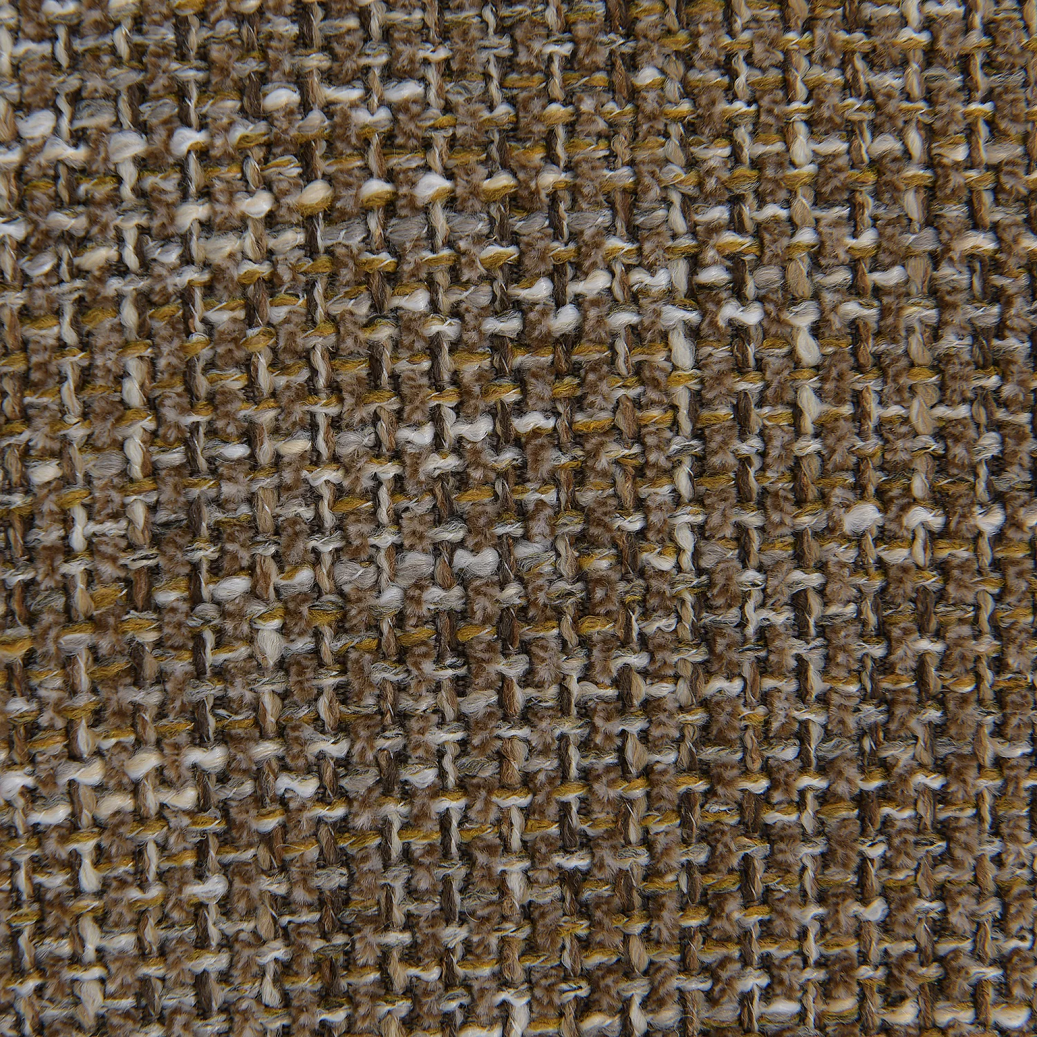 Chauffeuse capitonnée en tissu texturé - Marron glacé - 6