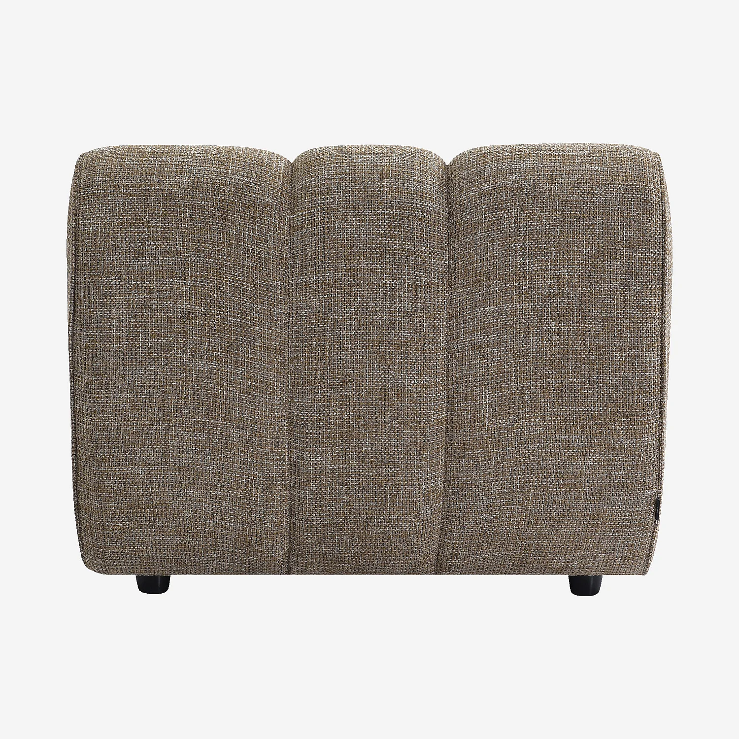 Chauffeuse capitonnée en tissu texturé - Marron glacé - 5