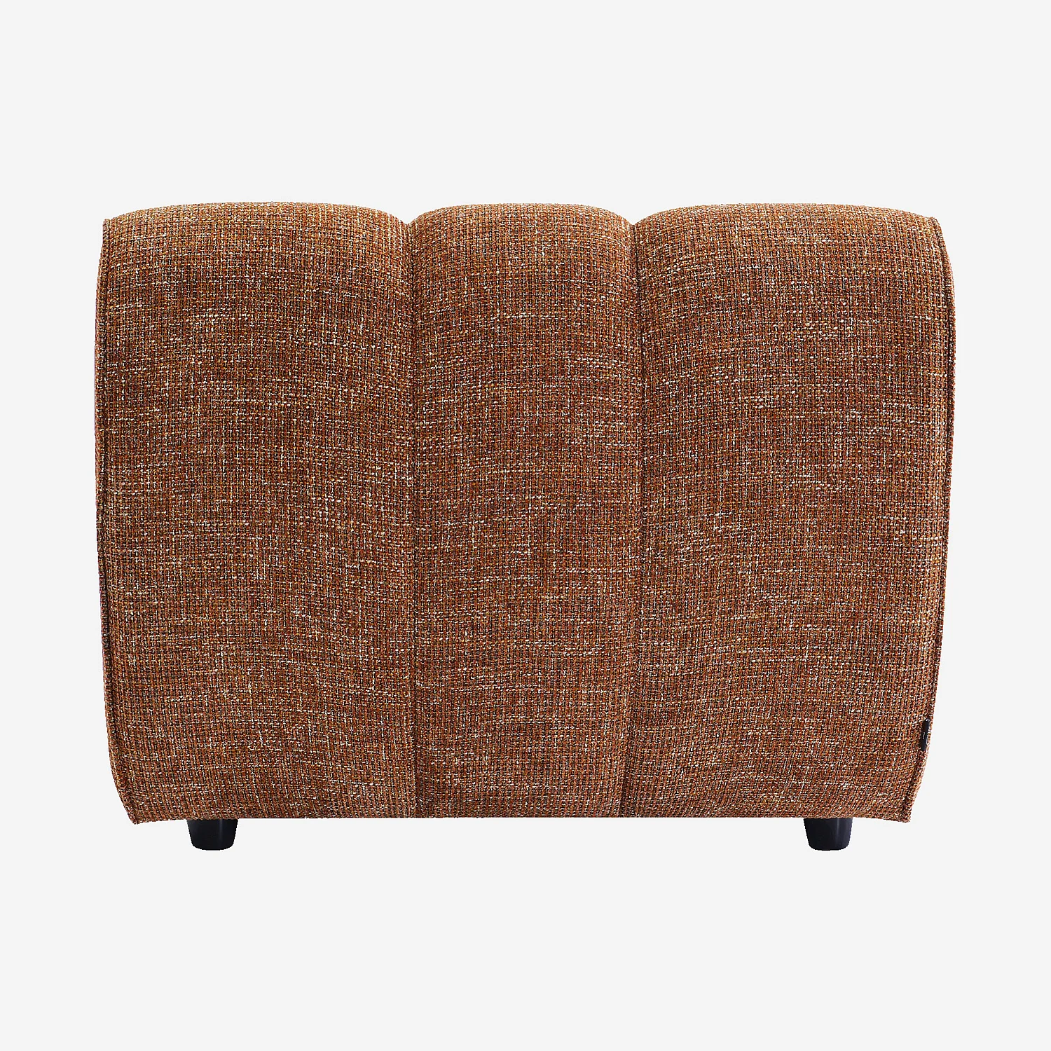 Chauffeuse capitonnée en tissu texturé - Terracotta - 5