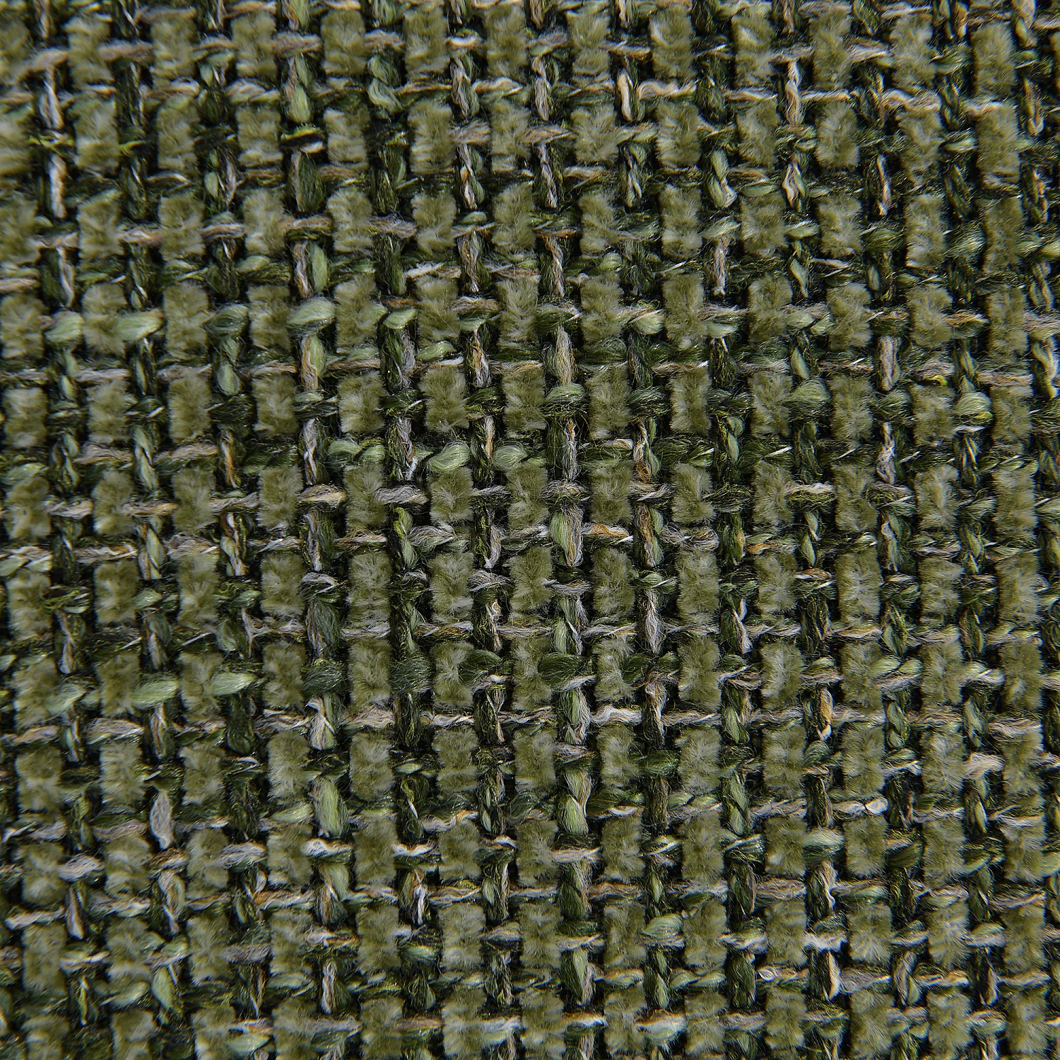 Chauffeuse capitonnée en tissu texturé - Vert mousse - 6