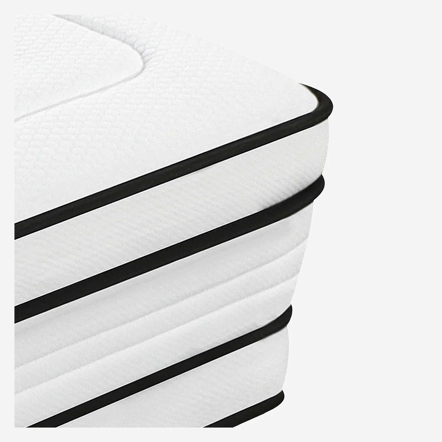 Matelas hybride ressorts ensachés et mousse à mémoire de forme avec surmatelas - 180 x 200 cm - 5