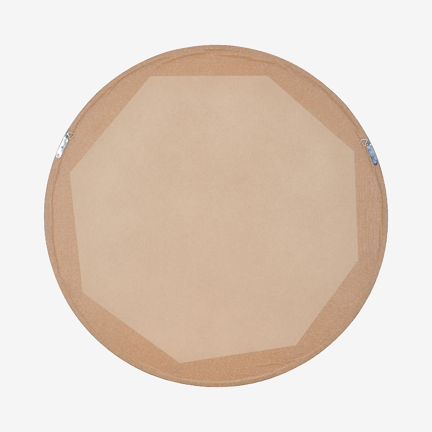 Miroir rond en chêne - 100 cm - Naturel foncé  - 4