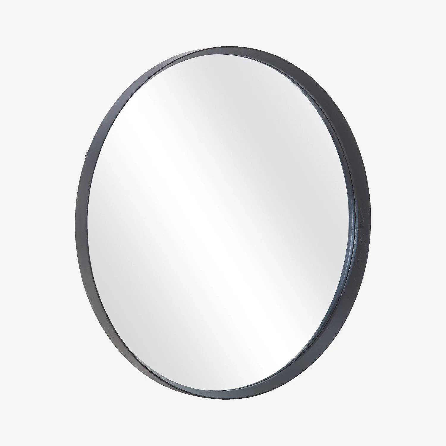 Miroir rond en chêne - 100 cm - Noir - 3