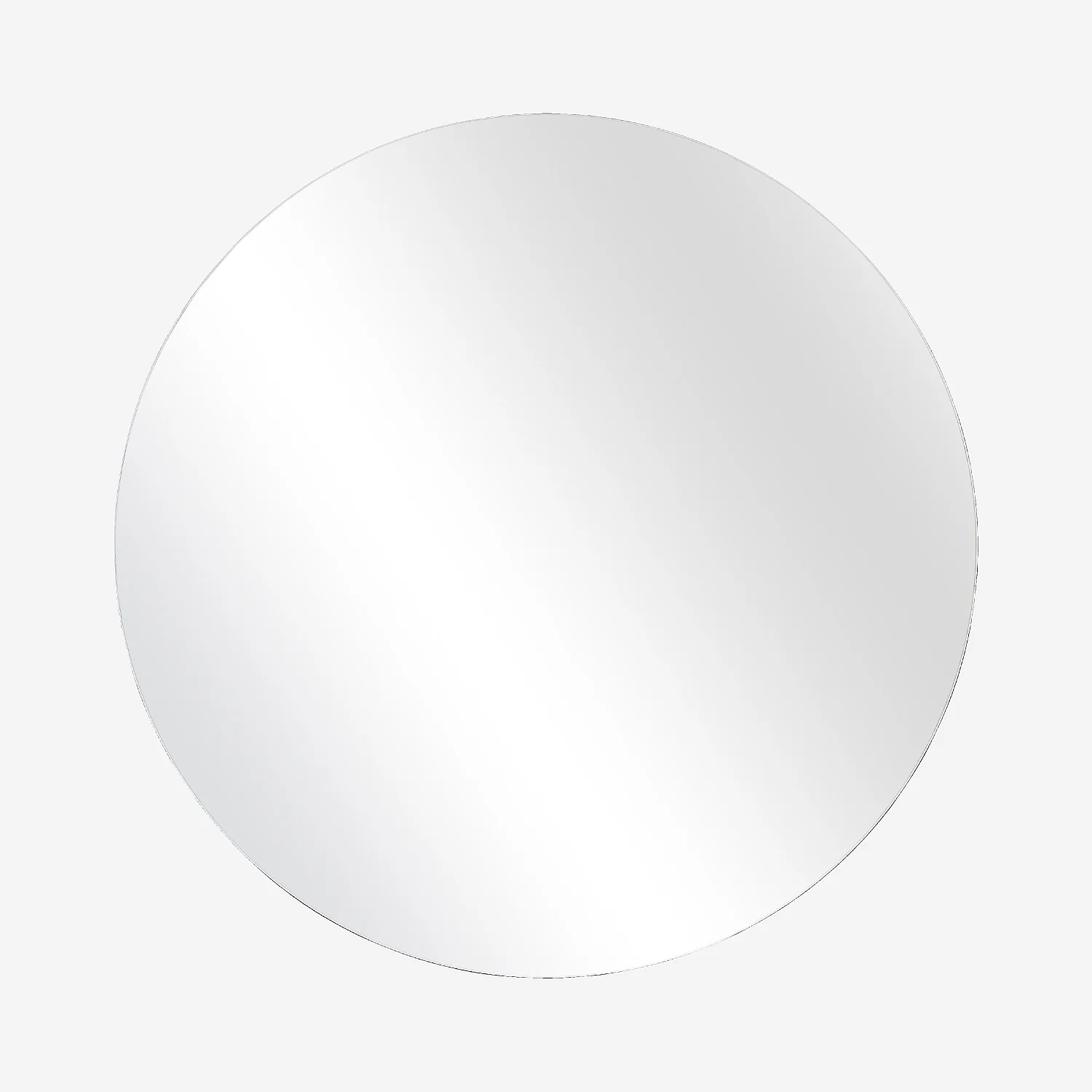 Miroir rond en chêne - 100 cm - Naturel foncé - 1