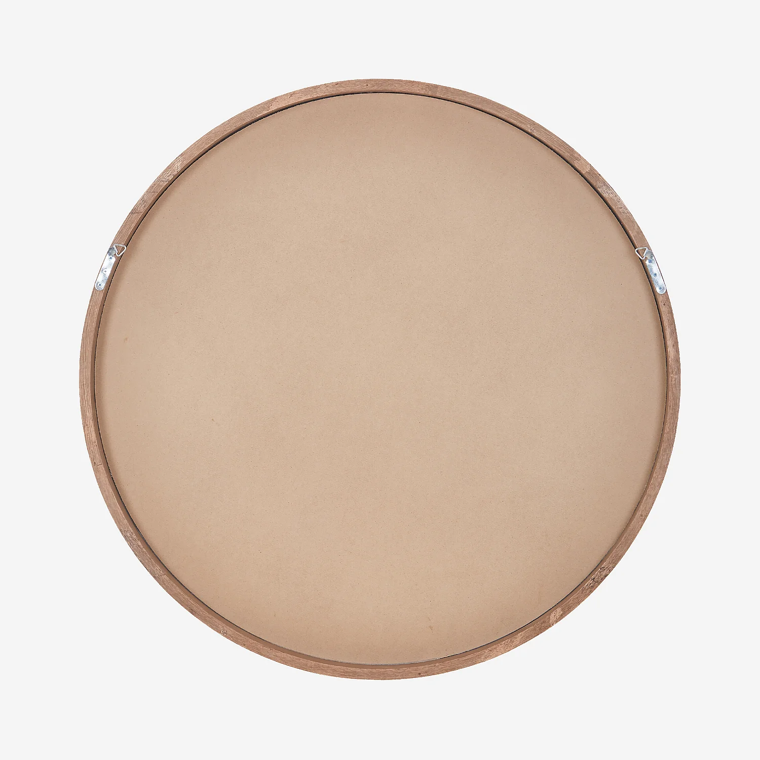 Miroir rond en chêne - 100 cm - Naturel foncé - 4