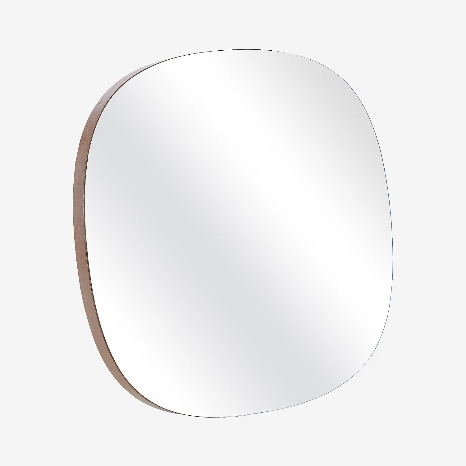 Miroir carré en chêne - 100 cm - Naturel foncé - 3