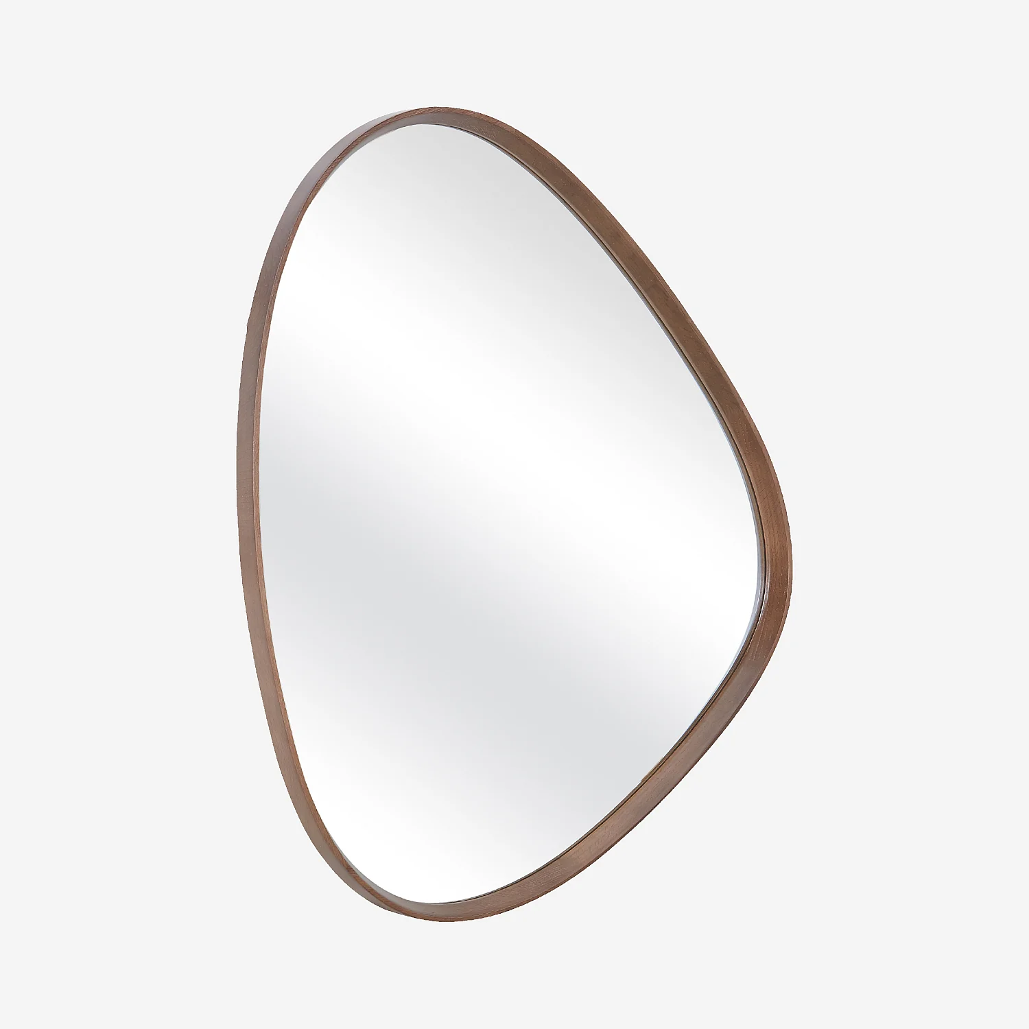 Miroir asymétrique en chêne - 80 x 100 cm - Naturel foncé - 3