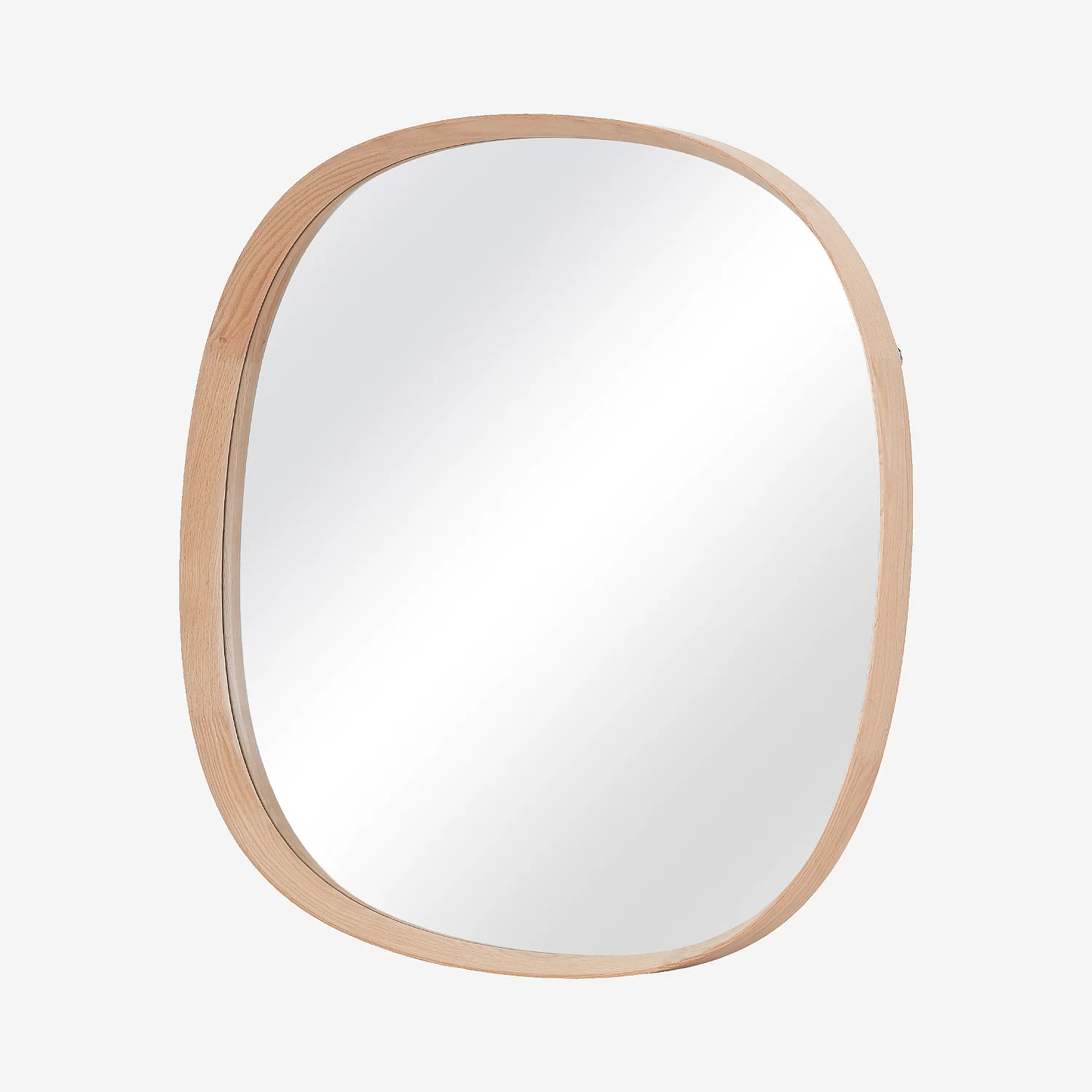 Miroir carré en chêne - 90 cm - Naturel - 3