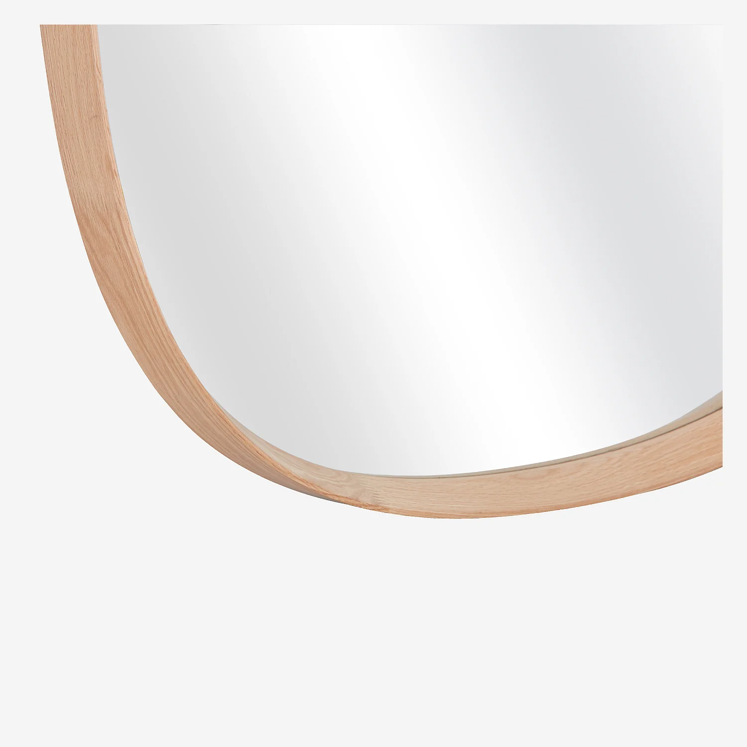 Miroir carré en chêne - 90 cm - Naturel - 2