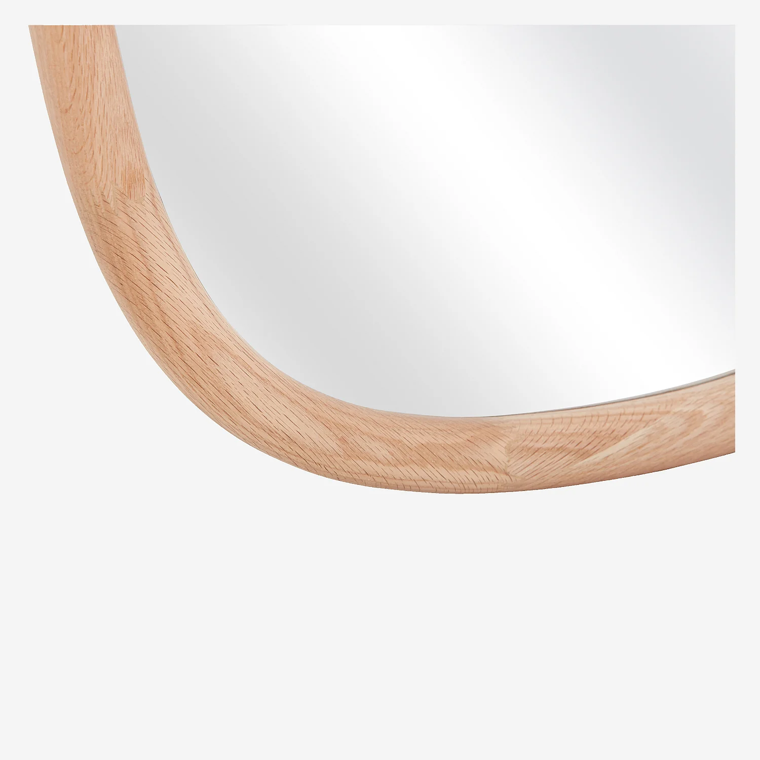 Miroir organique en chêne - 75 x 80 cm - Naturel - 2