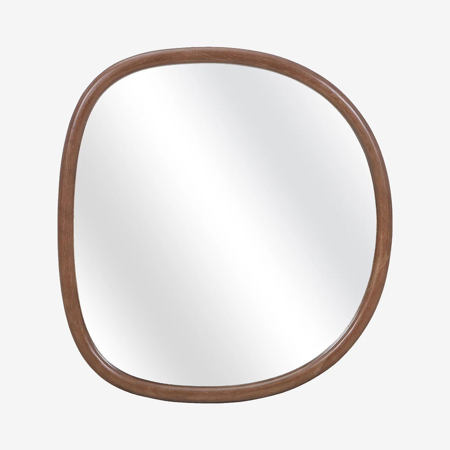 Miroir organique en chêne - 75 x 80 cm - Naturel foncé - 1