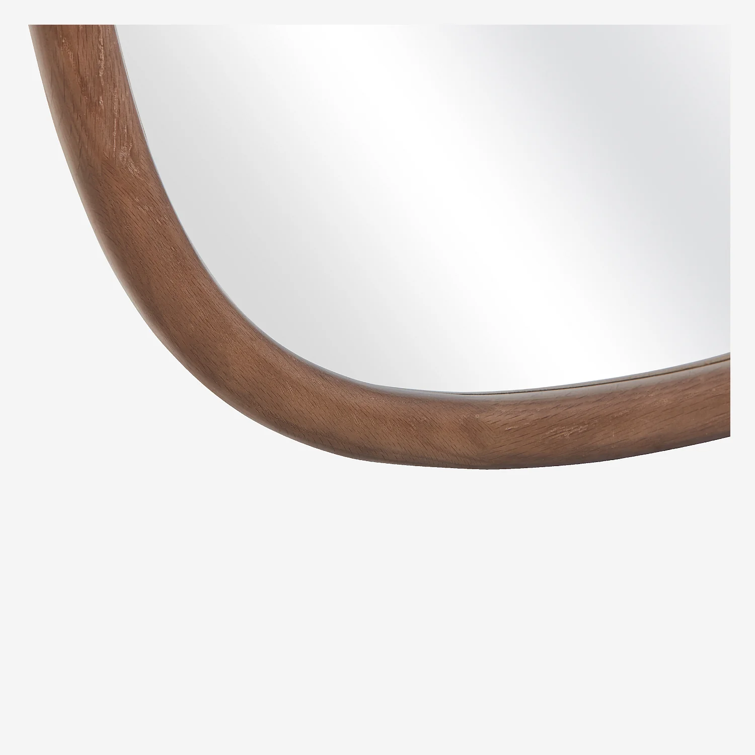 Miroir organique en chêne - 75 x 80 cm - Naturel foncé - 2
