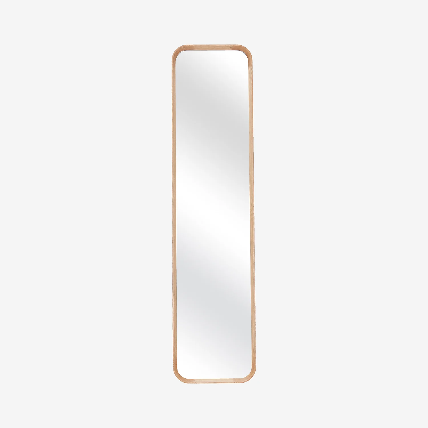 Miroir sur pied rectangulaire en chêne - 40 x 165 cm - Naturel - 1