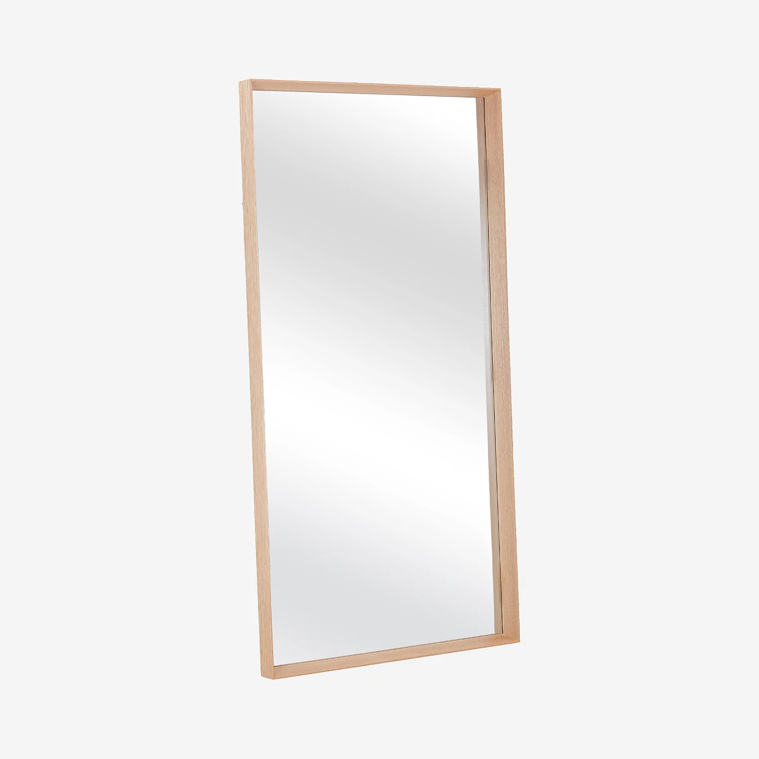 Miroir rectangulaire en chêne - 90 x 180 cm - Naturel - 3