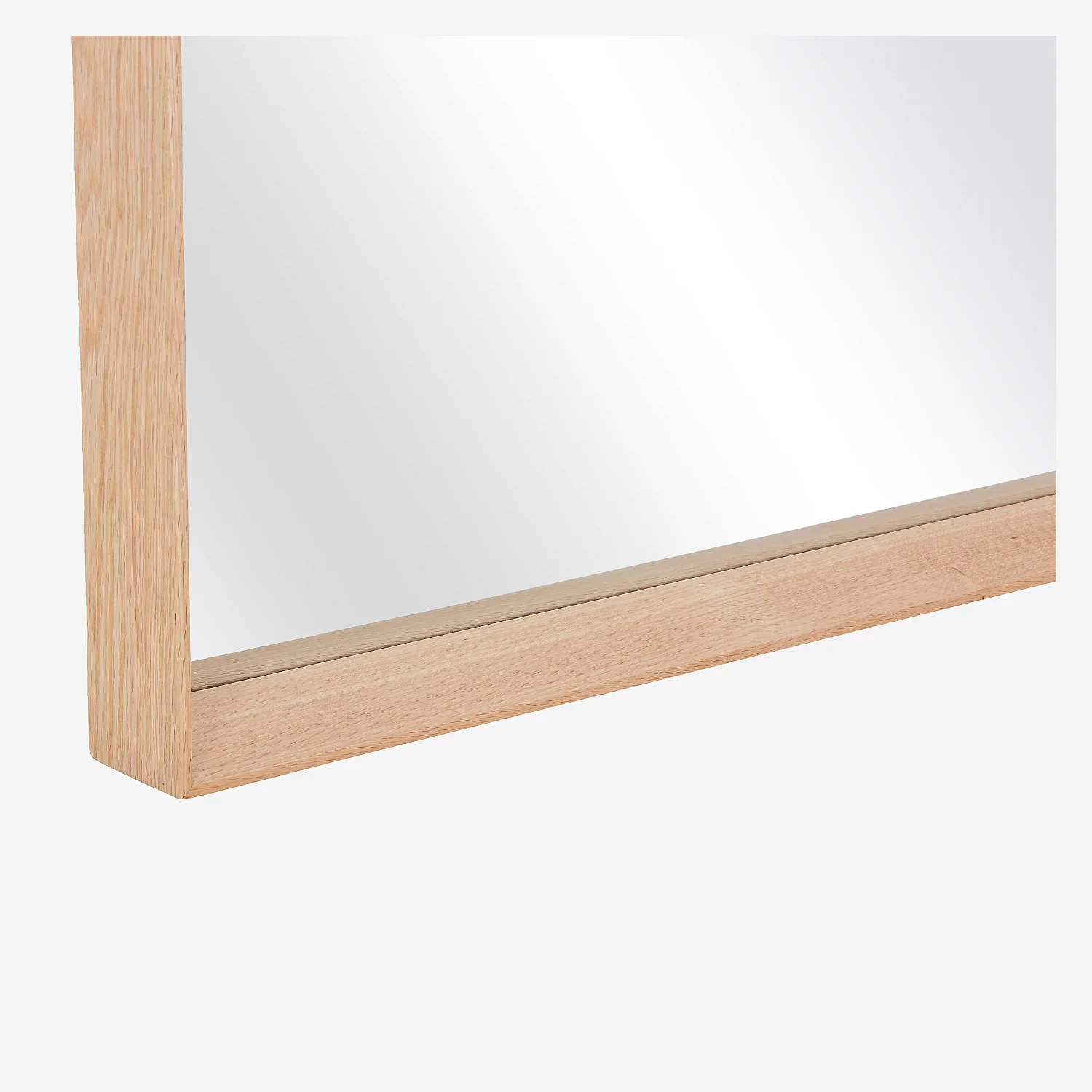 Miroir rectangulaire en chêne - 90 x 180 cm - Naturel - 2