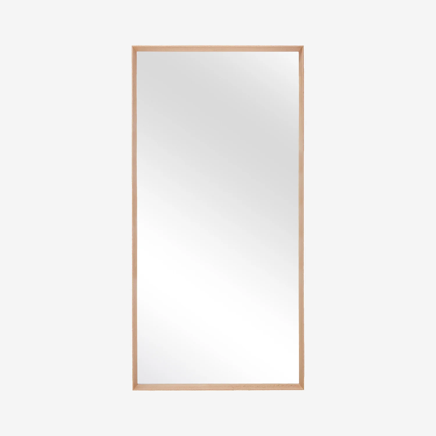 Miroir rectangulaire en chêne - 90 x 180 cm - Naturel - 1