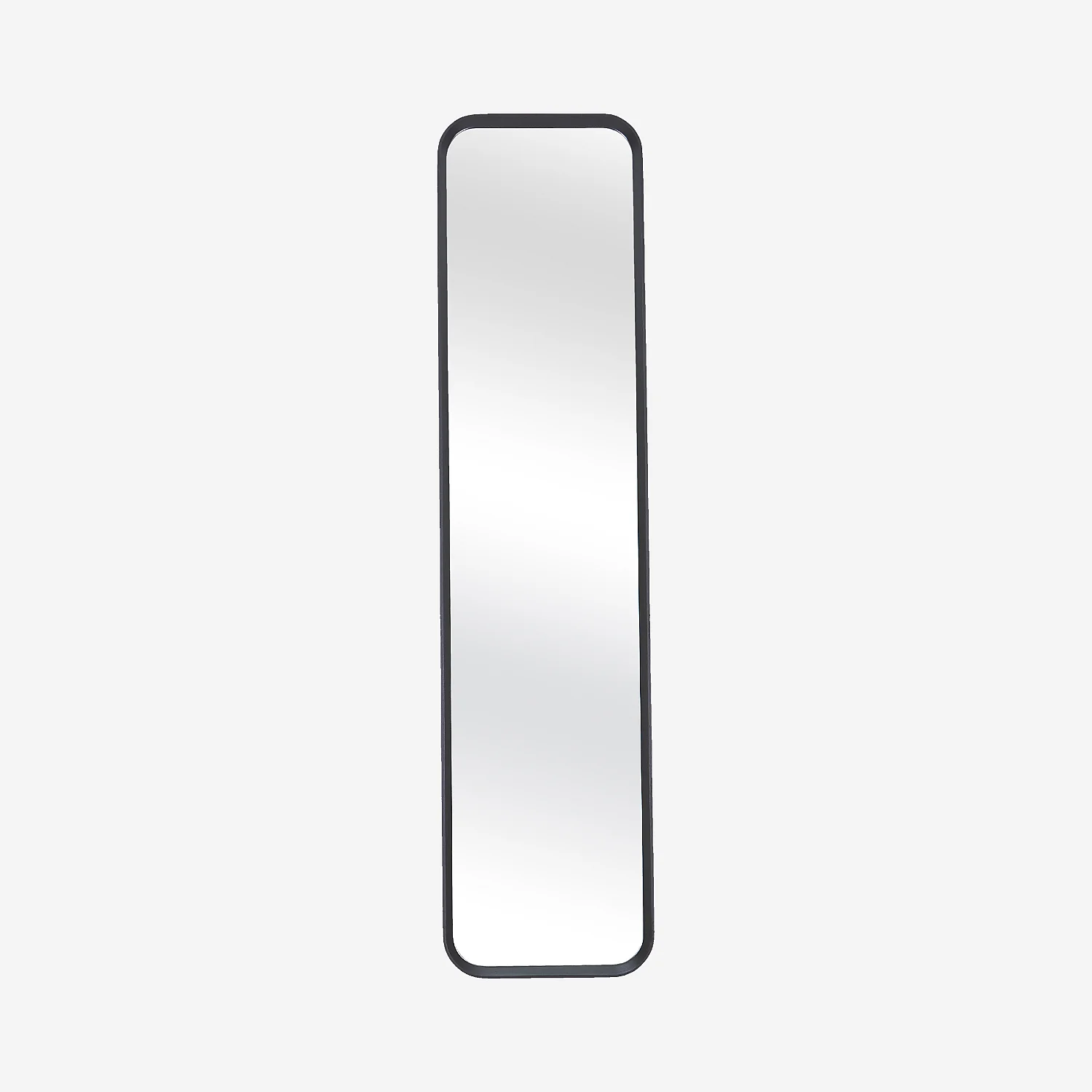Miroir sur pied rectangulaire en chêne - 40 x 165 cm - Noir - 1