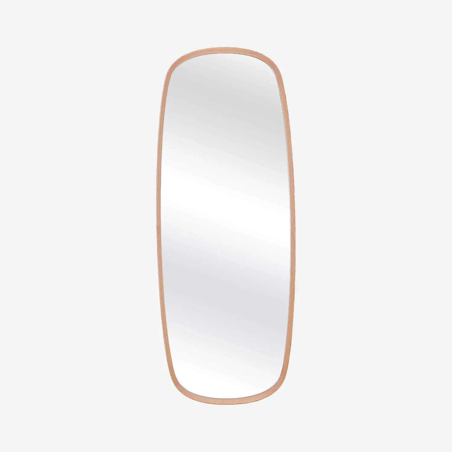 Miroir ovale en chêne - 70 x 180 cm - Naturel - 1